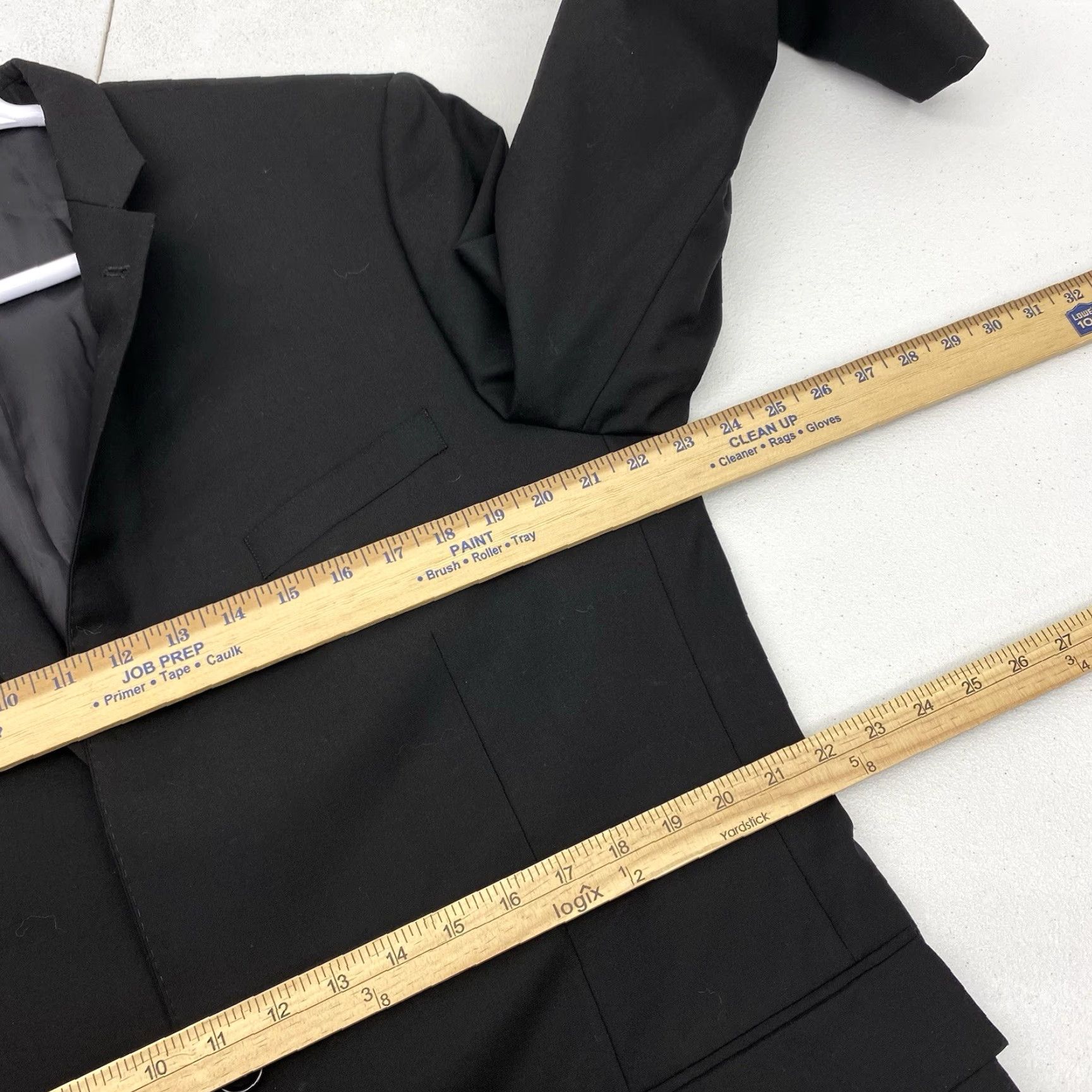 J.Crew J. Crew Blazer Men 46L Sport Coat Single-Breasted Two-Button Notch Lapel Wool Fleece Black Regular Jacket Shirt? Size 46R - 5 Thumbnail