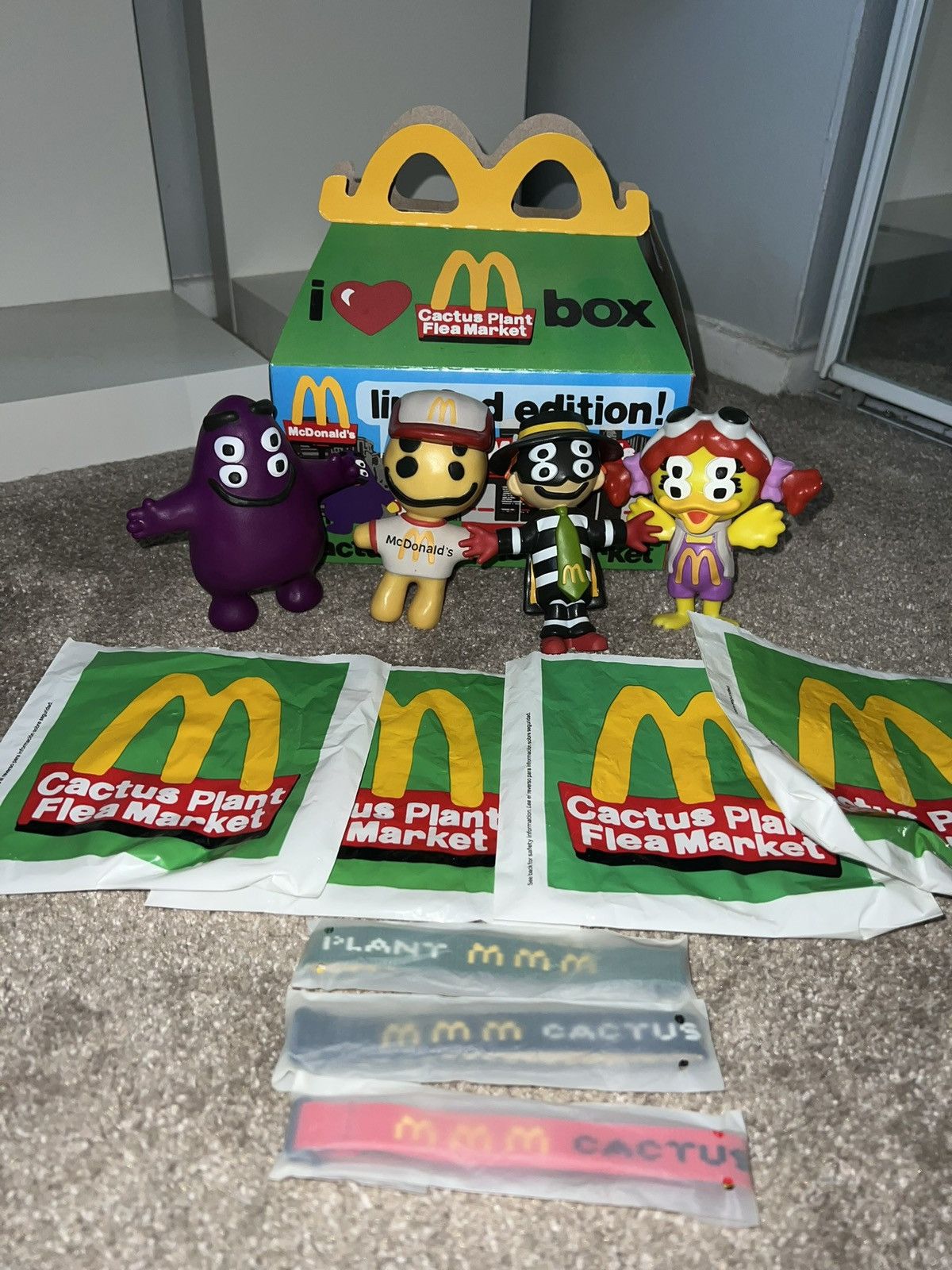 Cactus Plant Flea Market CPFM x McDonald’s ALL 4 FIGURES (Displayed ...