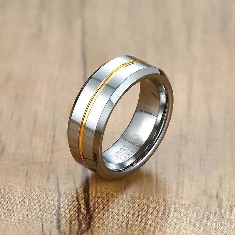 Other Tungsten Grooved Ring Size ONE SIZE - 1 Thumbnail