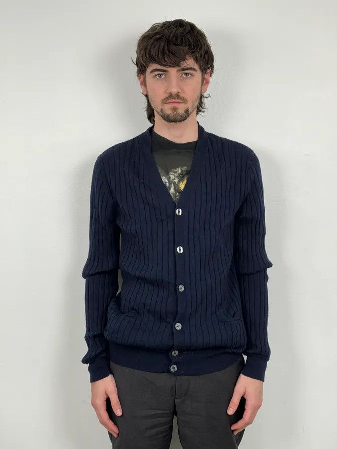 Dolce & Gabbana 2000s Dolce & Gabbana Navy Wool Cardigan Size US M / EU 48-50 / 2 - 1 Thumbnail