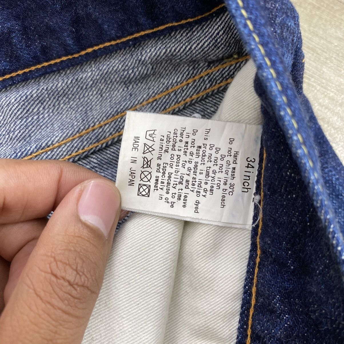 Japanese Brand Blue Paint Overalls Japan Selvedge Raw Denim Pants Size US 30 / EU 46 - 9 Thumbnail