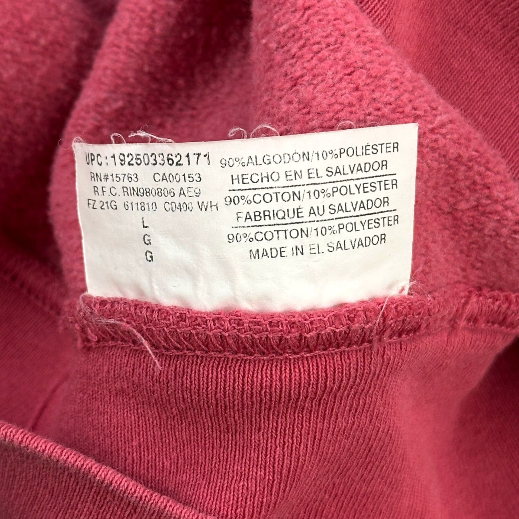 Champion VINTAGE Champion Sweatshirt Mens Large Berry Fleece Blank Crewneck Pullover Deadstock Pink 90s Classic Outdoor Retro Sports Mens Sweatshirt Size US L / EU 52-54 / 3 - 5 Thumbnail