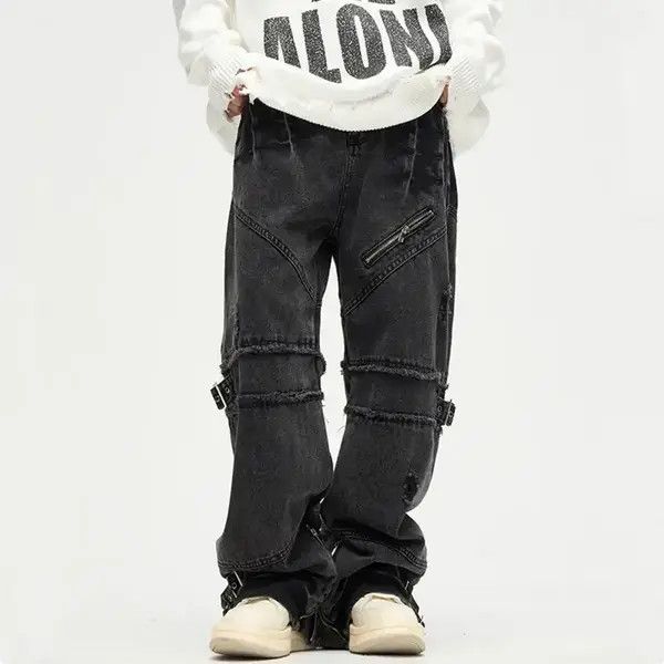 Jean Masumizu x Aika Black Gothic Pants Wide Leg Baggy Jeans Size US 32 / EU 48 - 8 Thumbnail