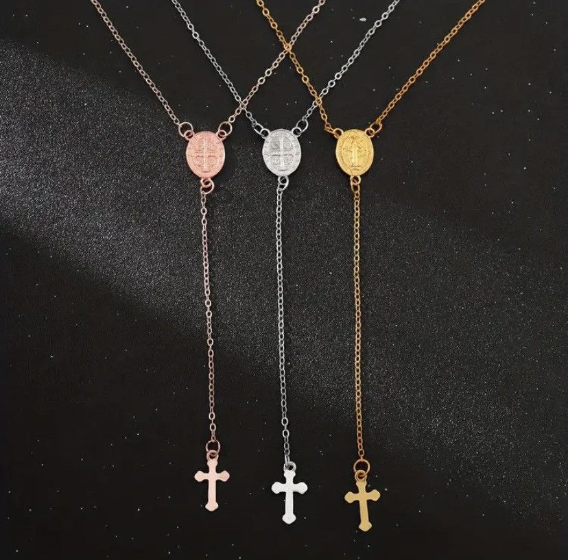 Vintage Chrome hearts inspired cross rosary Size ONE SIZE - 4 Thumbnail