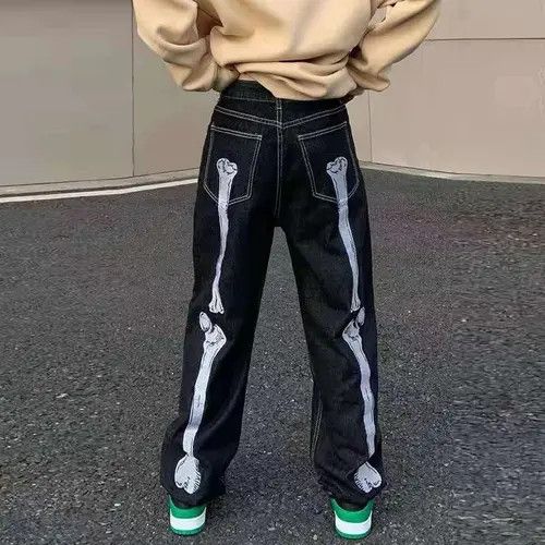 Japanese Brand Hirakawa x Mia Retro Skull Hand Bone Embroidery Jeans Pant Size US 30 / EU 46 - 6 Thumbnail
