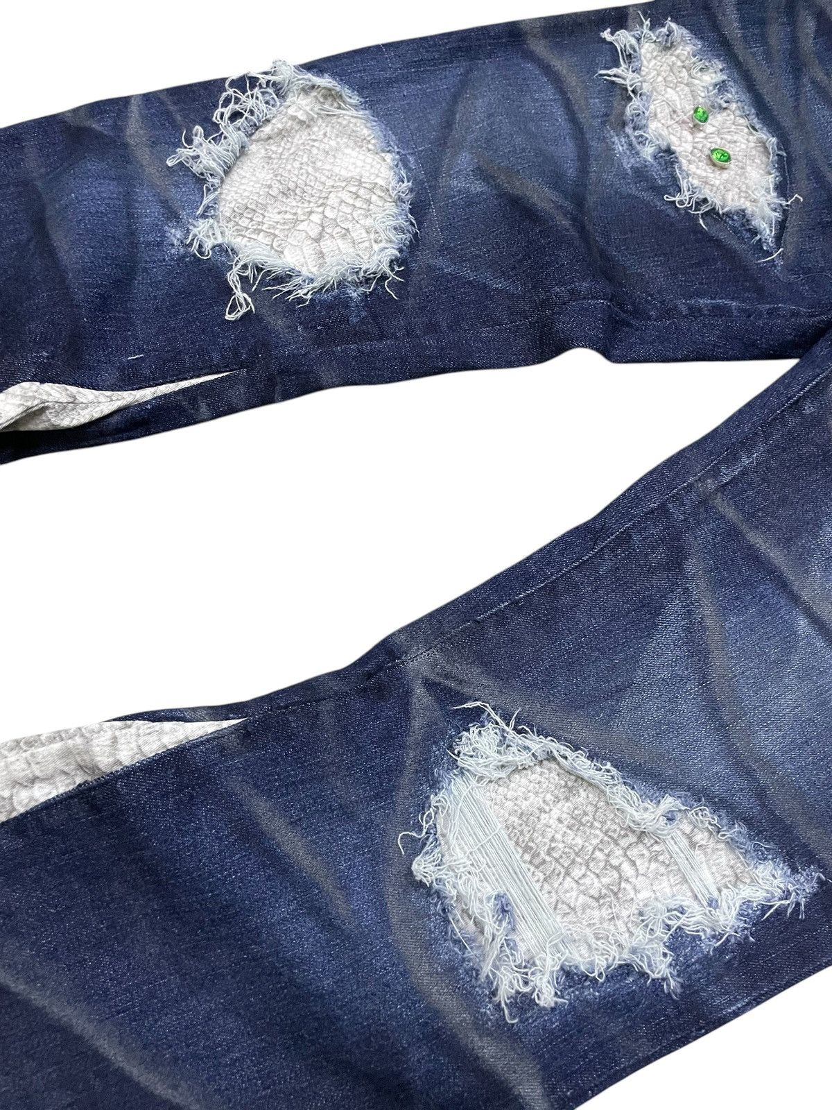 If Six Was Nine × semanticdesign Semantic Design Snake Shedding Skin Stud Flare Stacked Jeans Size US 30 / EU 46 - 9 Thumbnail