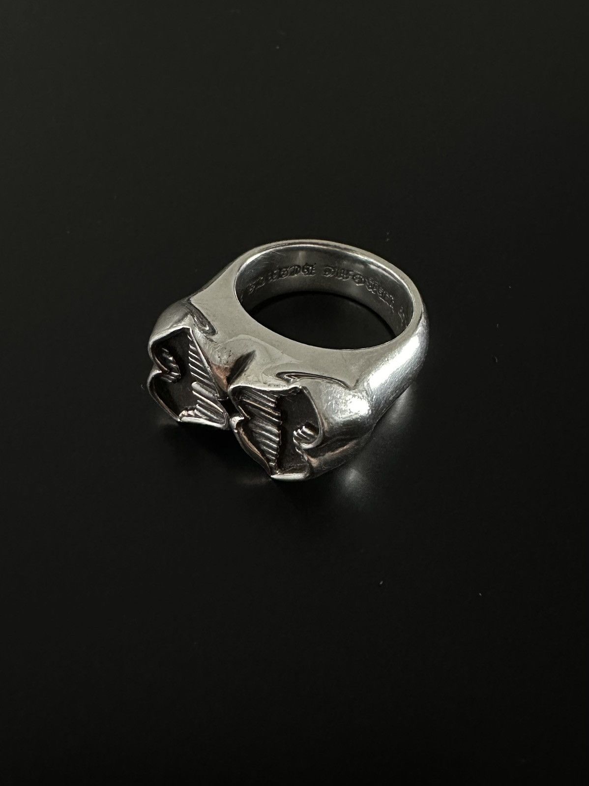 image of Chrome Hearts Matty Boy 22K Tooth Ring in Silver, Men's