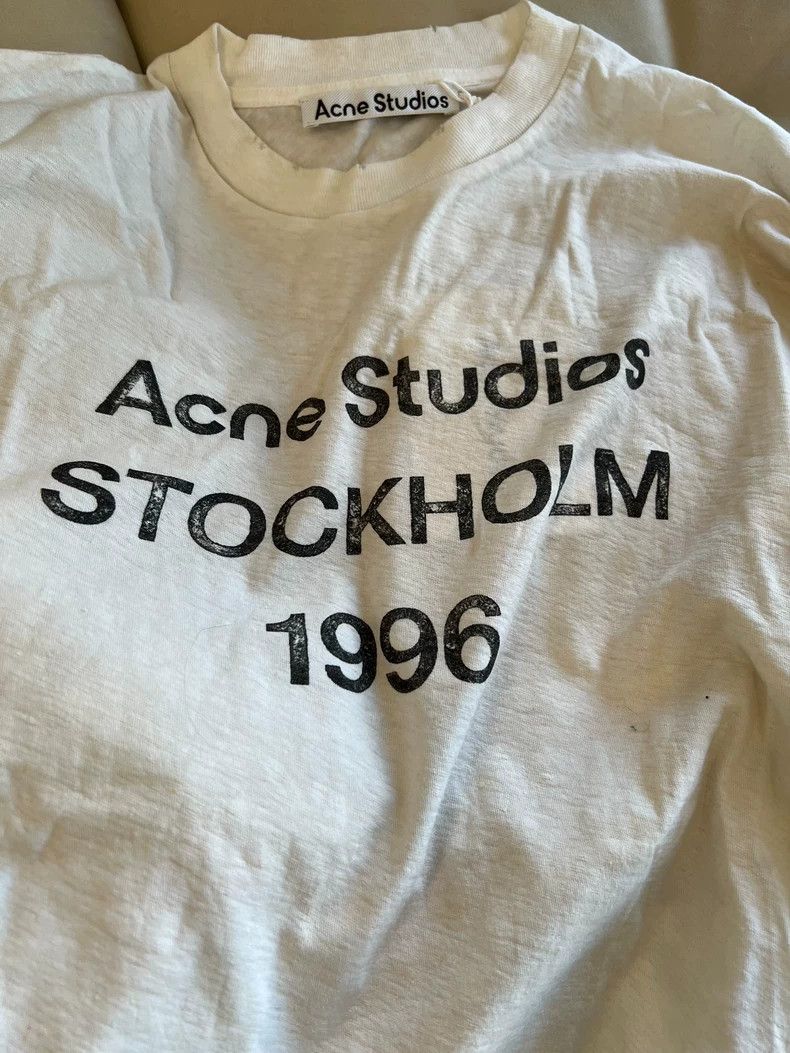 Acne Studios Acne Studios White lettered long-sleeved T-shirt Size XXL / US 16-18 / IT 52-54 - 3 Thumbnail