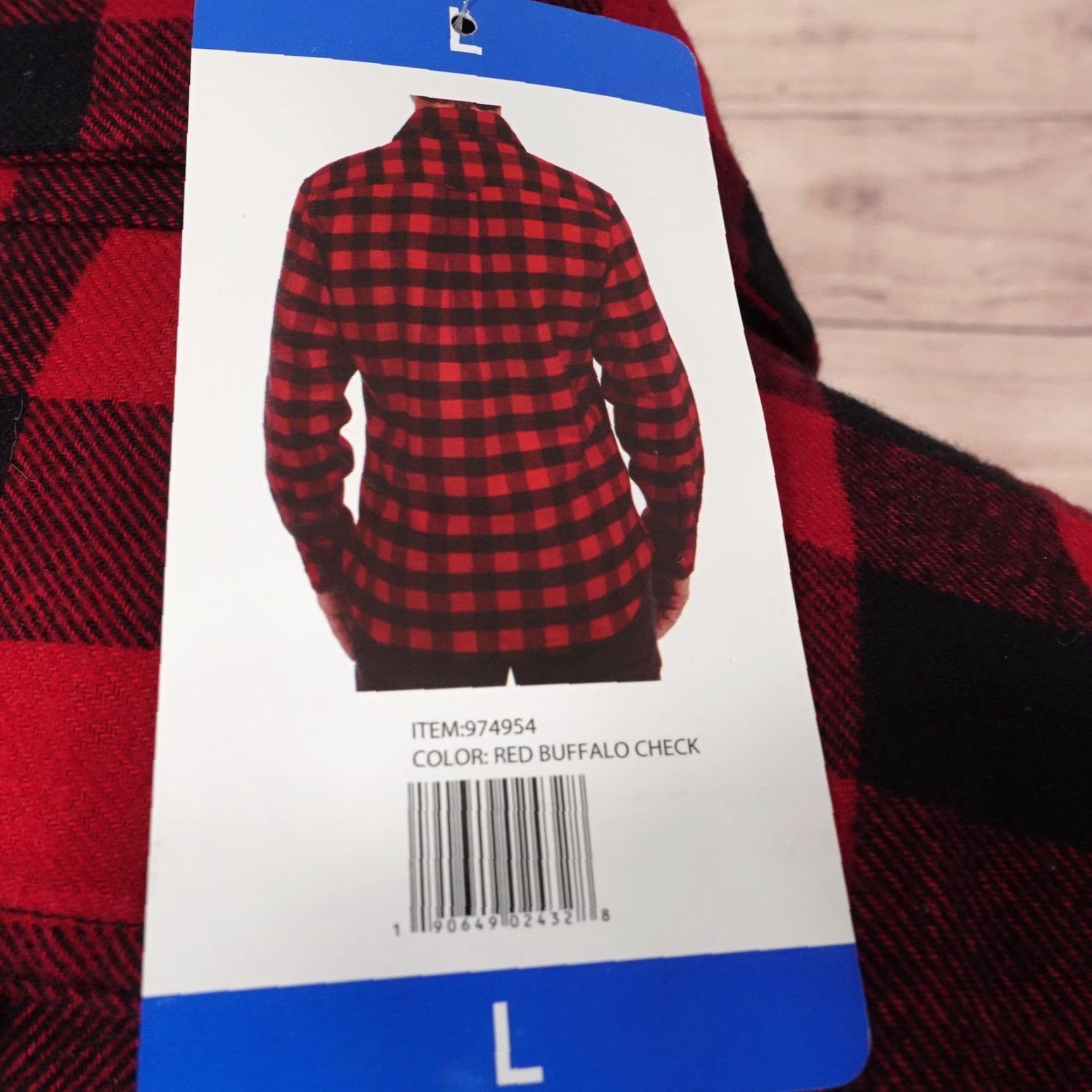 Lumberjack JACHS Shirt Mens L Red Buffalo Check Button-Up Flannel Cotton with Pockets Size US L / EU 52-54 / 3 - 6 Thumbnail