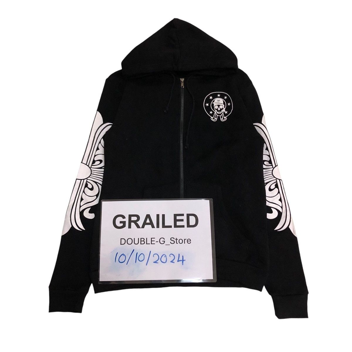 Japanese Brand 📌Vintage Hoodie Zipper Sweater Big Logo Skeleton Design Size US XL / EU 56 / 4 - 1 Thumbnail