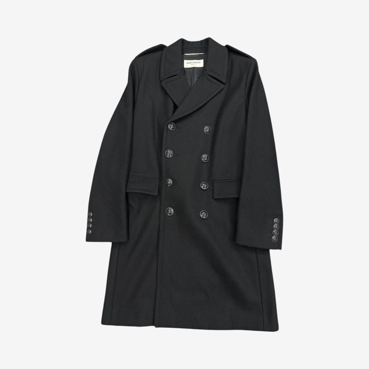 Saint Laurent Paris Saint Laurent FW14 Oversized Wool Coat Size US M / EU 48-50 / 2 - 2 Thumbnail