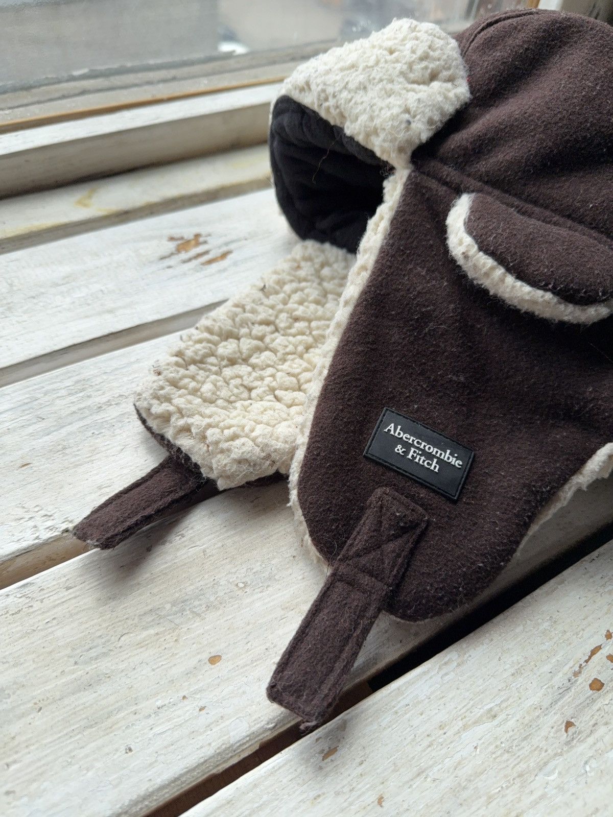 Abercrombie & Fitch × Japanese Brand Y2K Style Mohair Fuzzy Ushanka Hat Faux Fur Size ONE SIZE - 3 Thumbnail