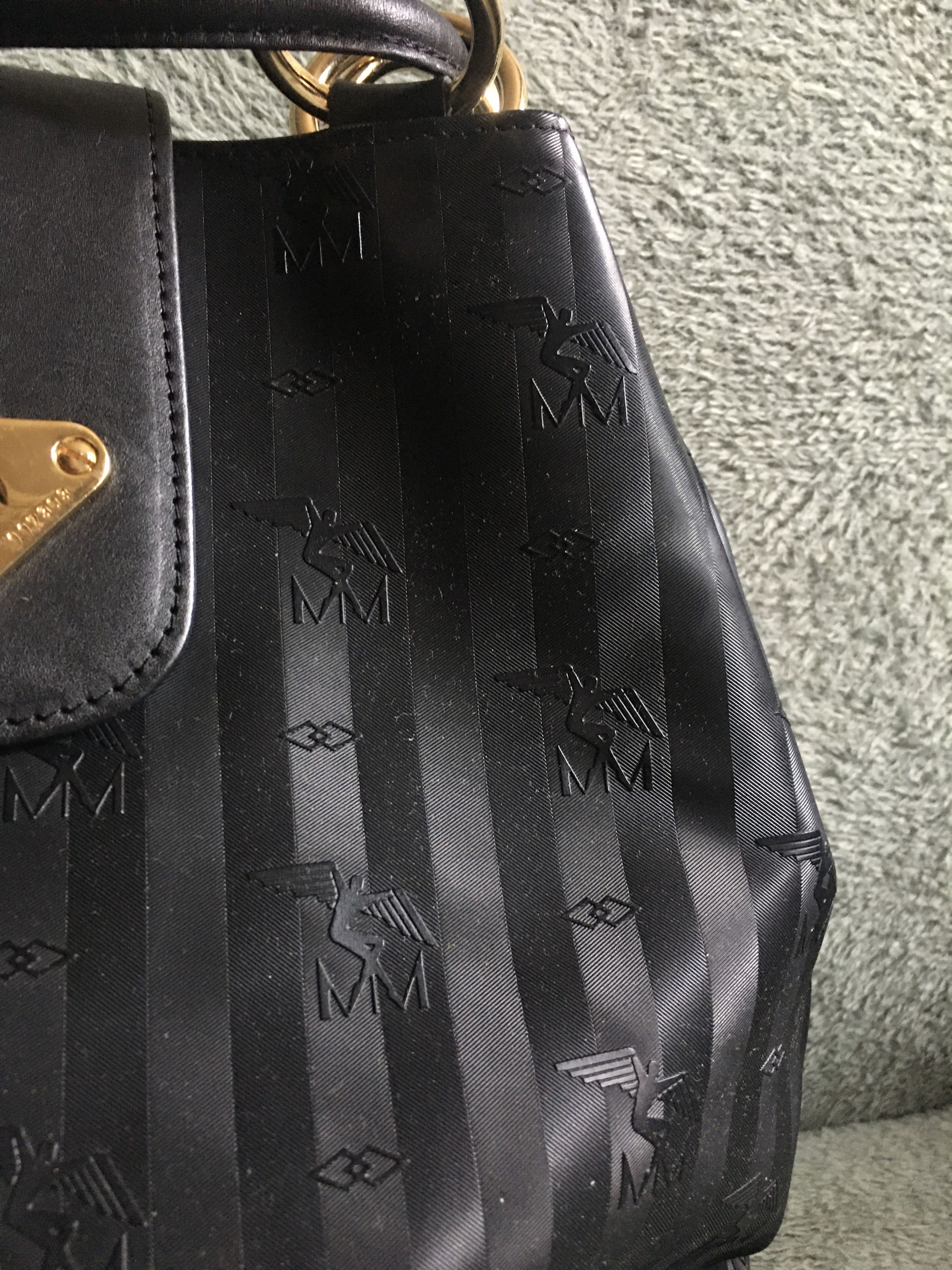 Maison Mollerus Maison Mollerus MM Leather Black Monogram ShoulderBag Size ONE SIZE - 7 Thumbnail