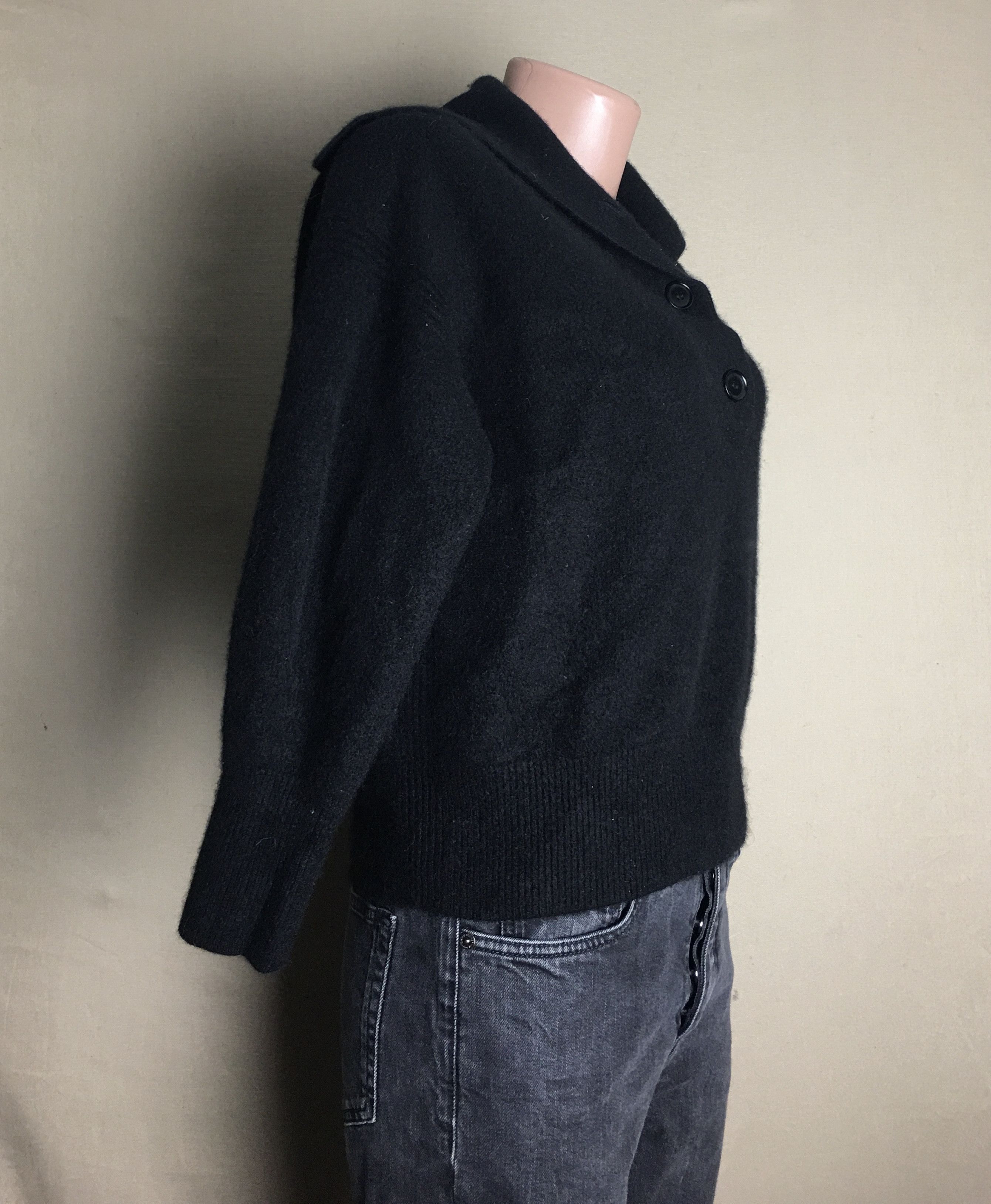 Cos COS Spread Collar Pure Cashmere Black Jumper Sweater Size S / US 4 / IT 40 - 6 Thumbnail