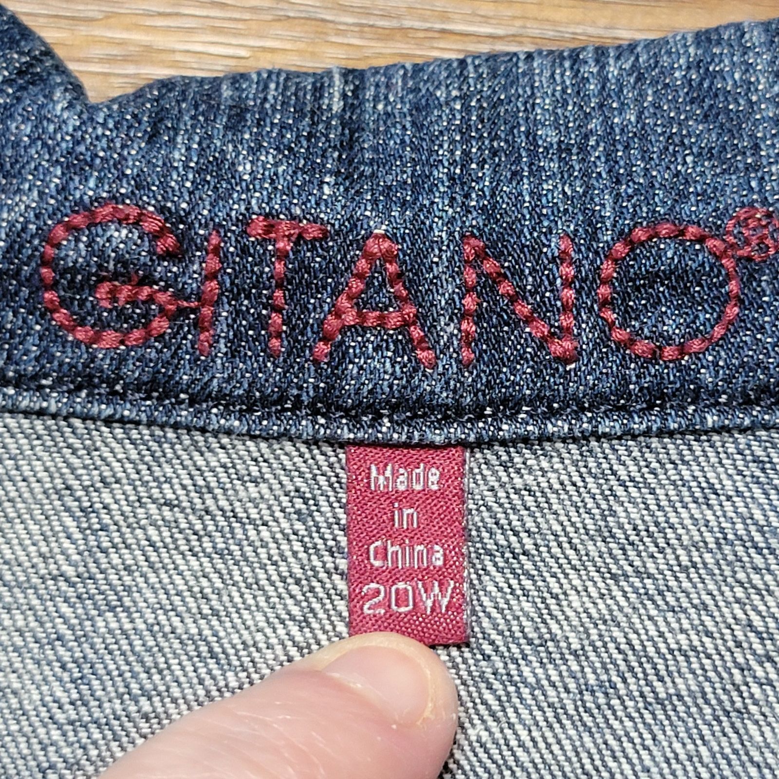 Other VINTAGE Gitano Full Button Denim Jacket w/ Bling - Size 20W Size XXL / US 16-18 / IT 52-54 - 4 Thumbnail