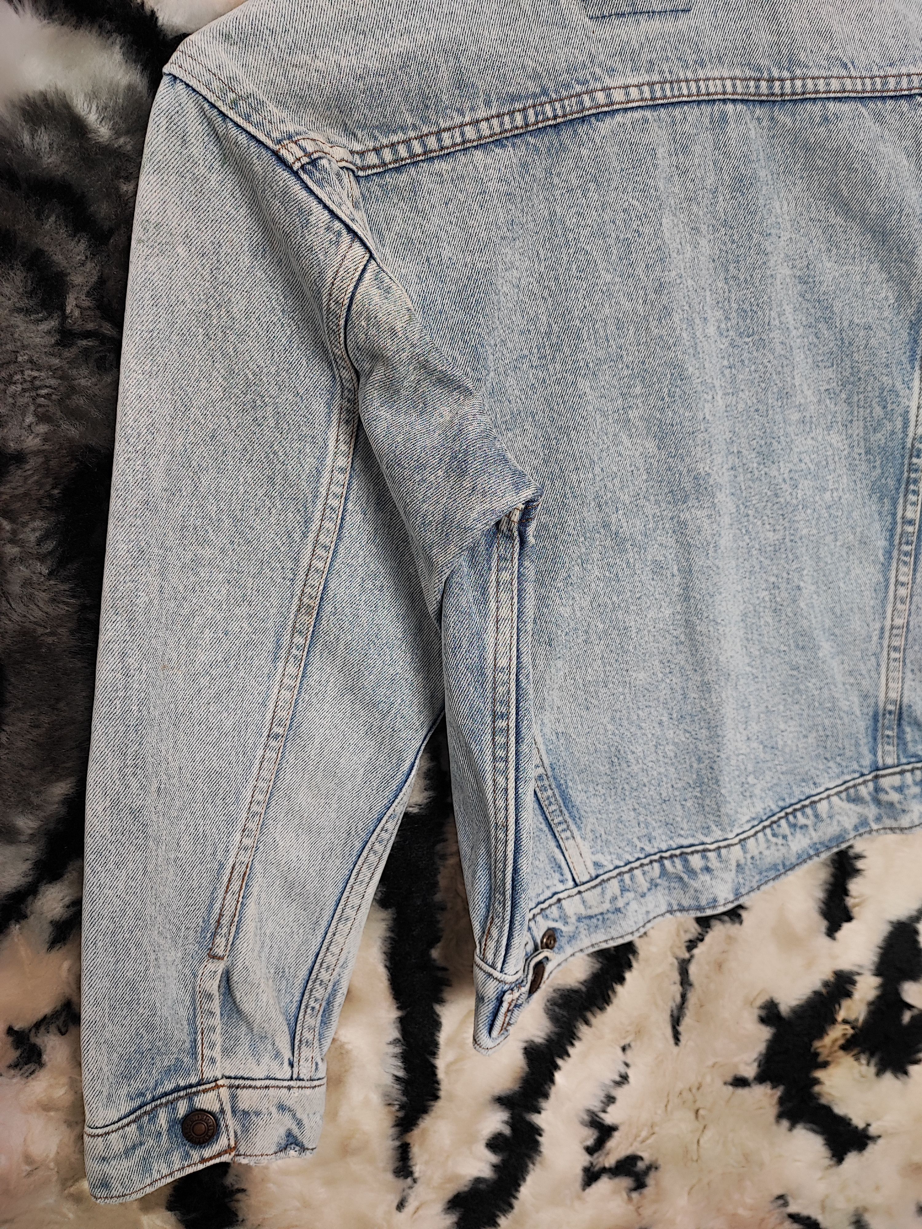 Levi's Vintage LEVIS Denim Jacket 80s Trashed Distressed Grunge Erd Size US XS / EU 42 / 0 - 8 Thumbnail