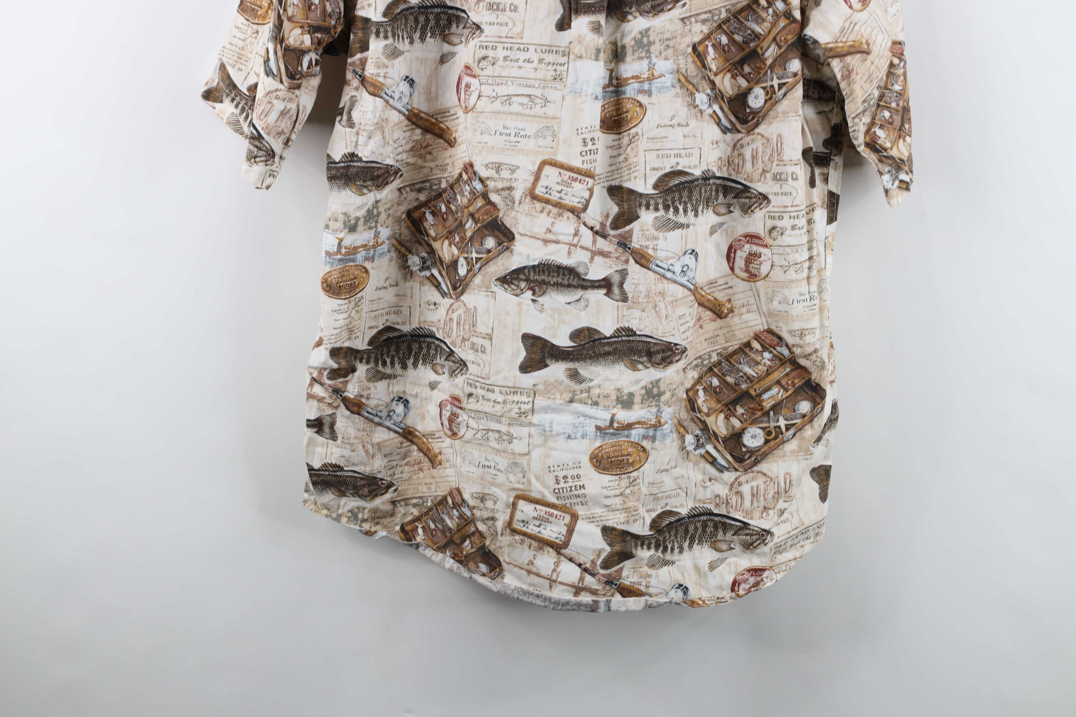 Vintage Vintage 90s Streetwear Fish All Over Print Button Down Shirt Size US L / EU 52-54 / 3 - 15 Thumbnail