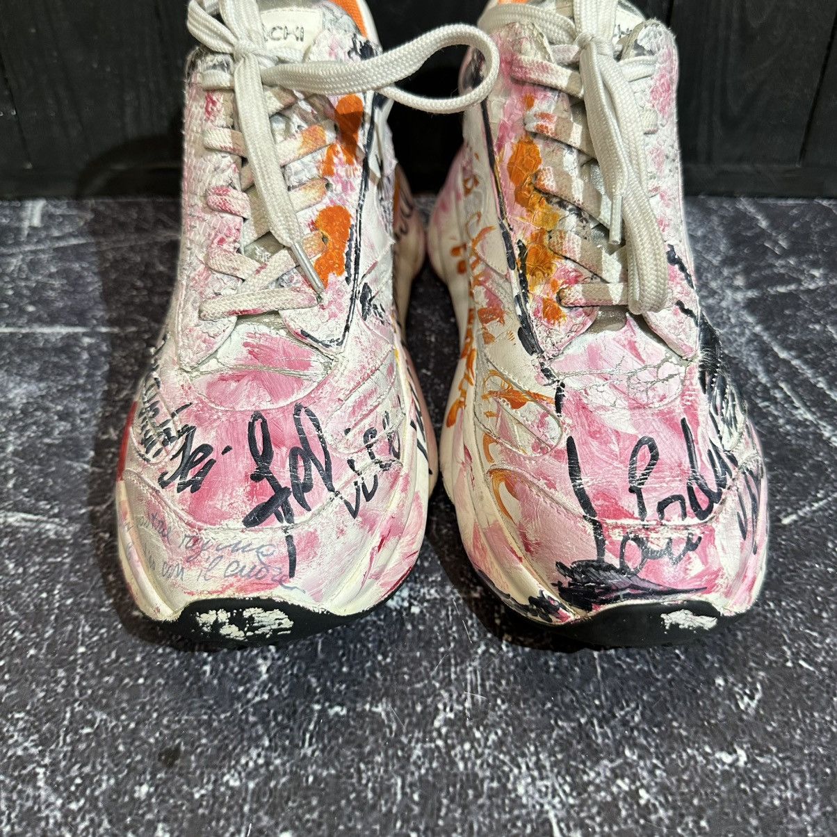 Other ELENA IACHI - Women’s Hand Paint Leather Sneakers Size 38/39 Size US 8 / IT 38 - 6 Thumbnail