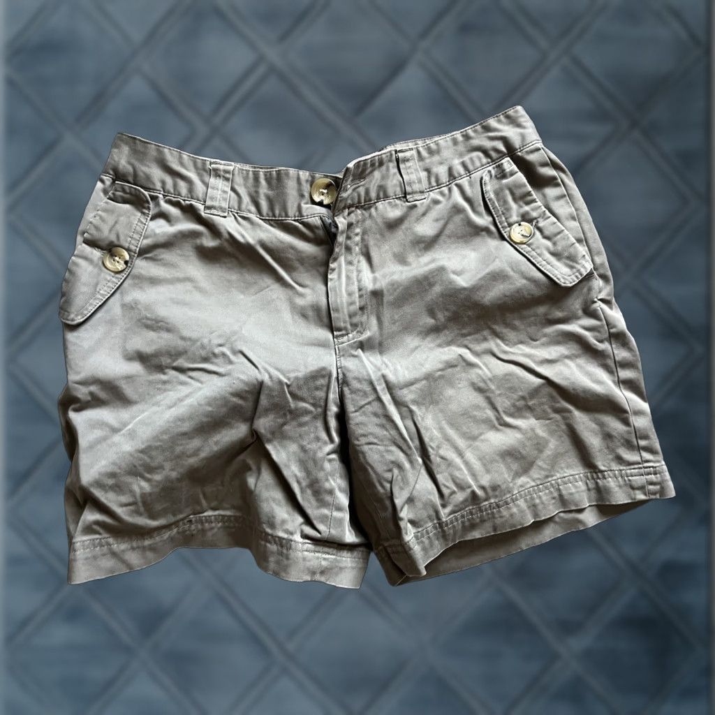Banana Republic VINTAGE Banana Republic Women's Chino Shorts Size 8 Brown Solid Flat Front Stretch Casual Size 30" / US 8 / IT 44 - 1 Thumbnail