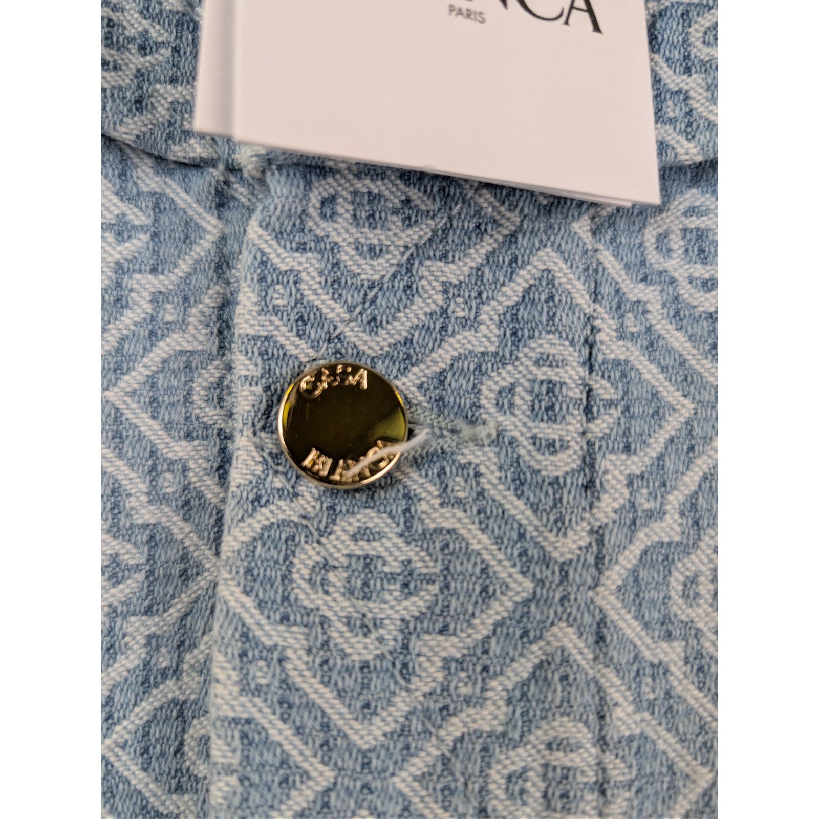 Casablanca o1rshd1 Monogram Denim Jacket in Blue Size US M / EU 48-50 / 2 - 8 Thumbnail