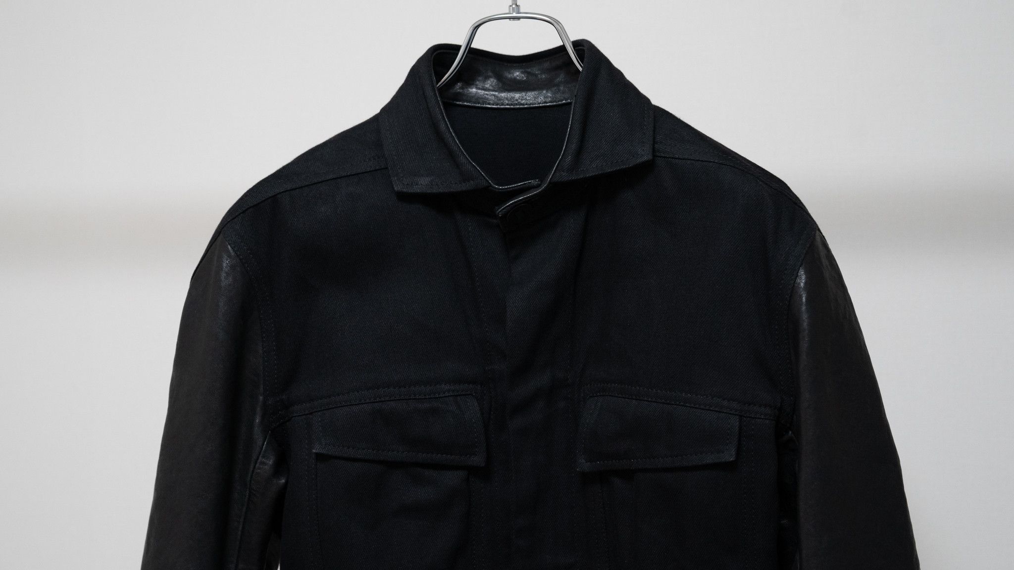 Boris Bidjan Saberi TEJANA1 Horse Leather Sleeves Denim Jacket | Grailed