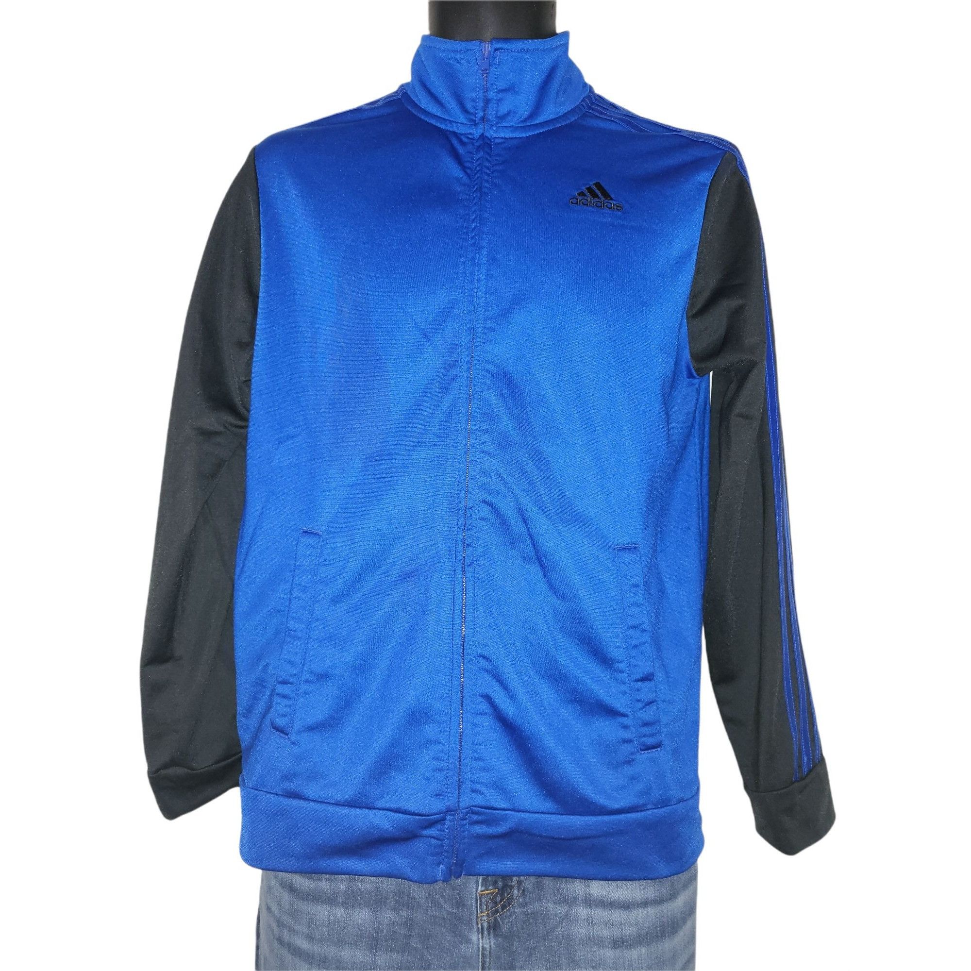Adidas Adidas Track Jacket Women Sz XL 18/20 Blue Black Full Zip At Size US XL / EU 56 / 4 - 1 Thumbnail