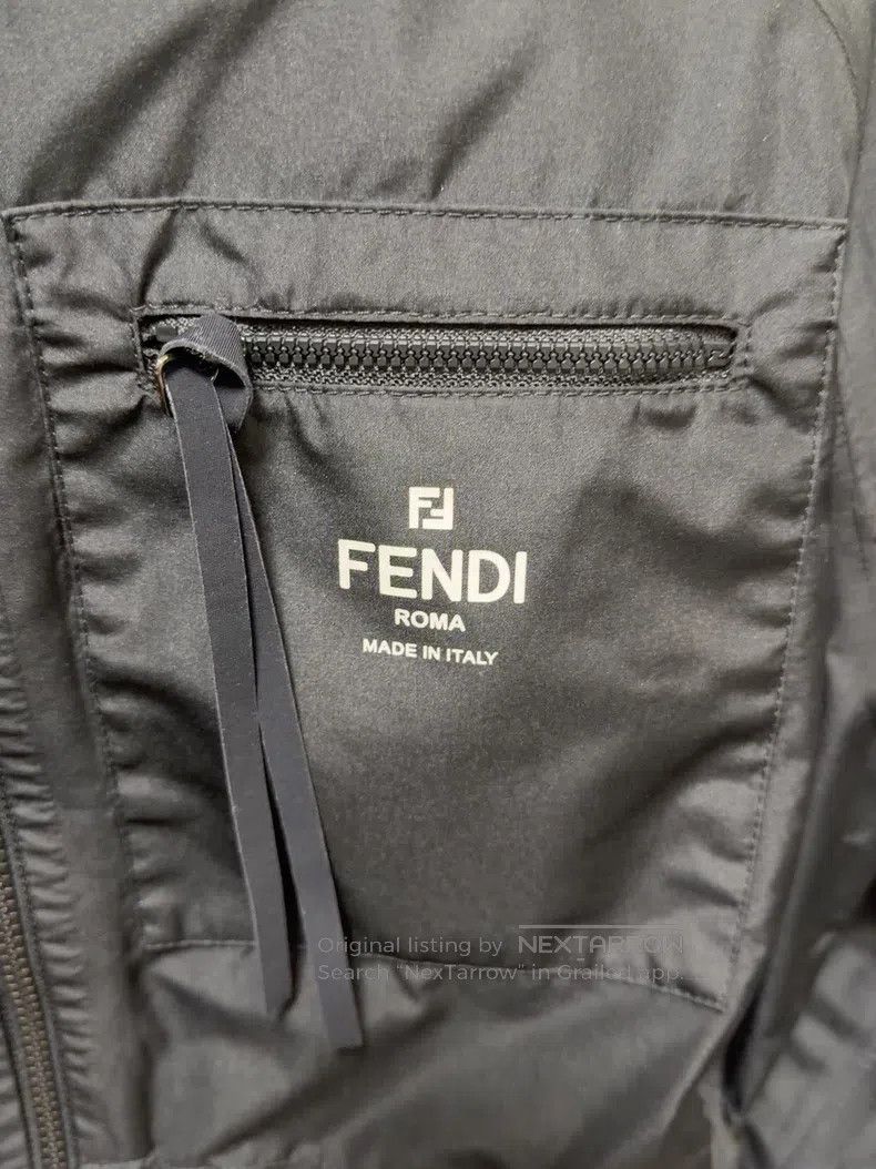 Fendi Fendi Black Hooded Short Jacket, Lightweight Fabric, Zippe Size XS / US 0-2 / IT 36-38 - 2 Thumbnail