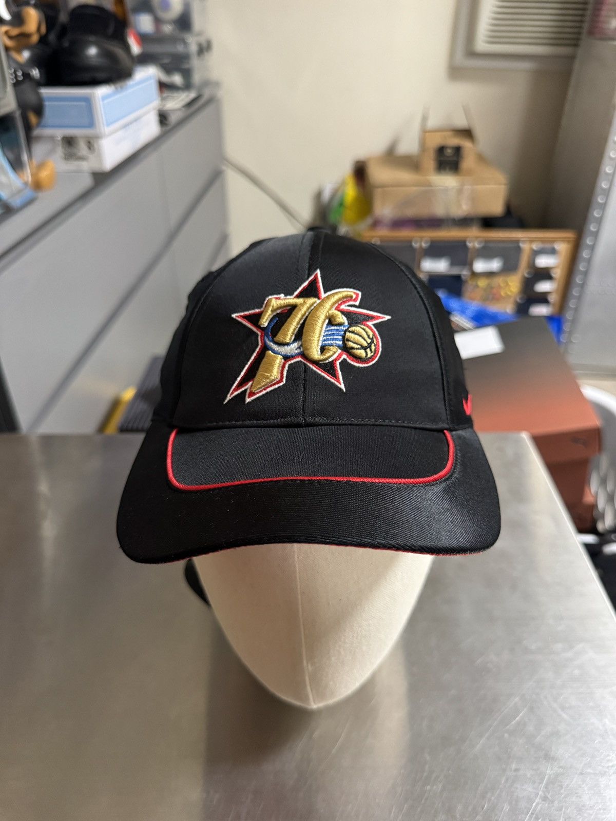 Nike DS 2003 Nike Philadelphia 76ers NBA Draft Fitted Hat Size ONE SIZE - 8 Thumbnail