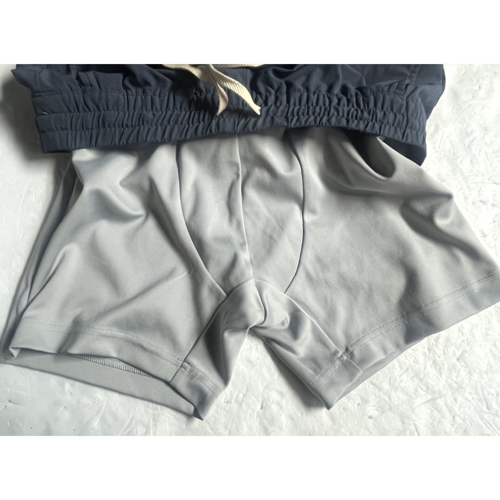 Vintage UpWest Shorts Bermuda Mens Gray Size M Drawstring Pockets See Measurements Size US 31 - 6 Thumbnail
