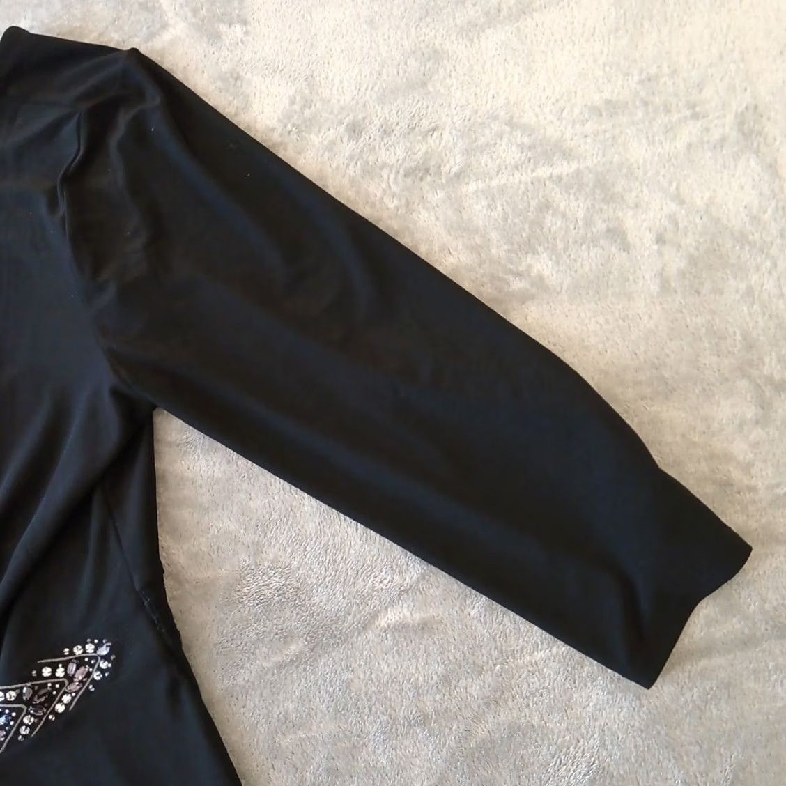 White House Black Market White House Black Market Shirt Womens XL Black 3/4 Sleeve Stretch Size XL / US 12-14 / IT 48-50 - 4 Thumbnail