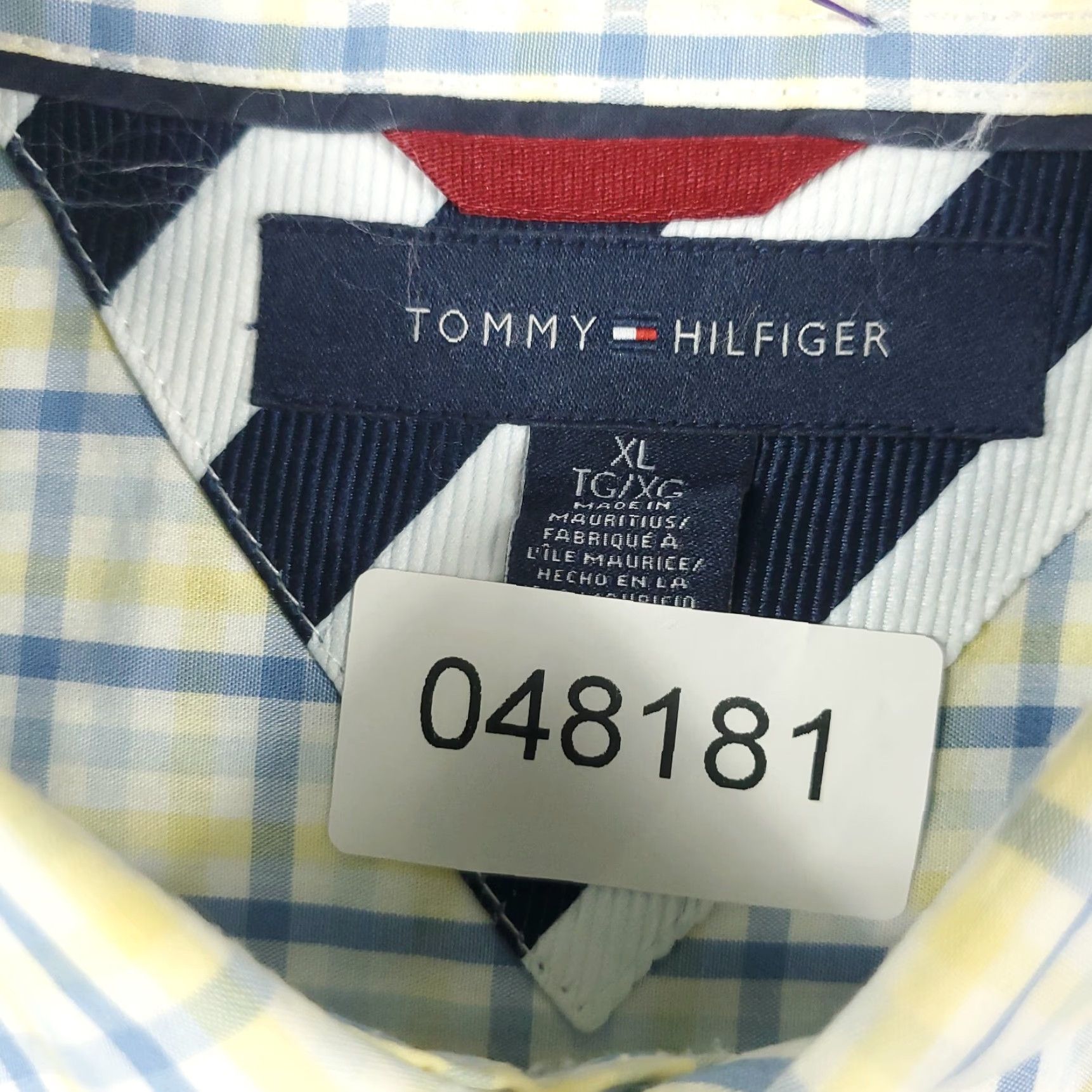 Tommy Hilfiger Tommy Hilfiger Shirt Mens XL Yellow Blue Check Casual Button-Up Long Sleeve Size US XL / EU 56 / 4 - 6 Thumbnail