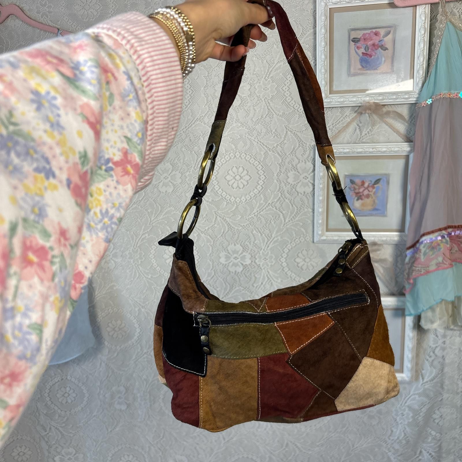 Other vintage suede leather patchwork purse Size ONE SIZE - 1 Thumbnail