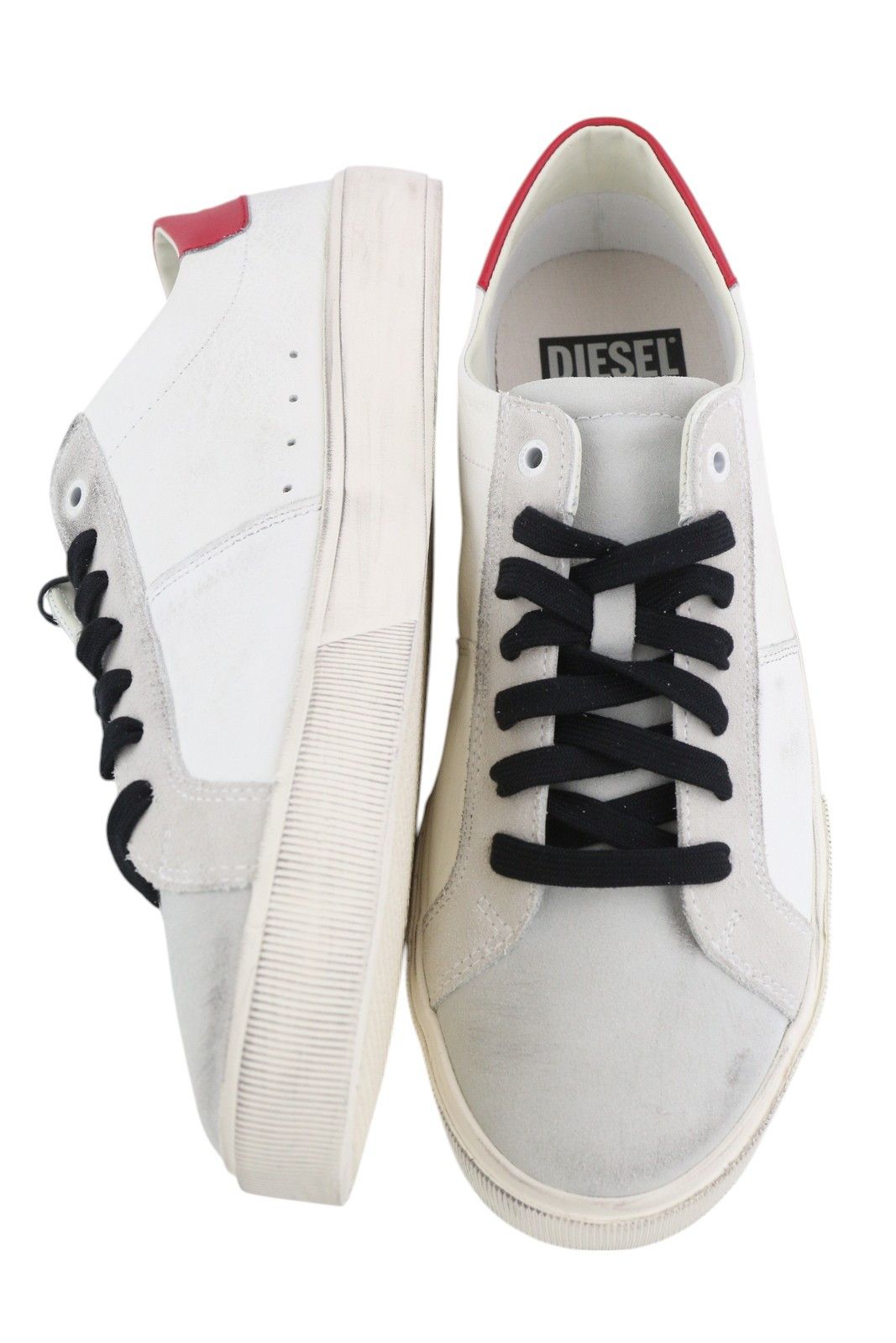 Diesel S-MYDORI LC EU45 White Leather Almond Toe Laced 40941 Size US 12 / EU 45 - 7 Thumbnail