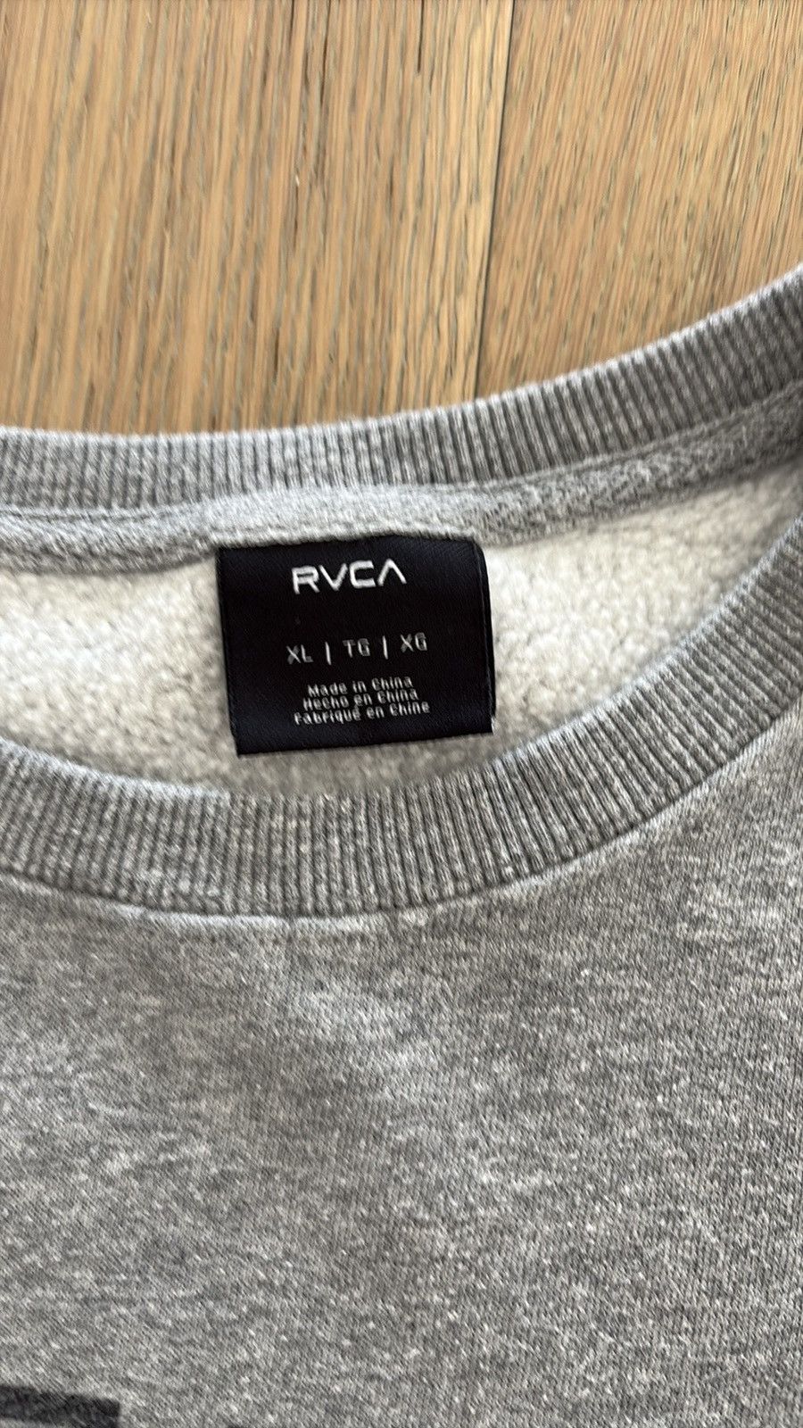 RVCA RVCA Grey Crewneck Sweatshirt Size US XL / EU 56 / 4 - 3 Thumbnail