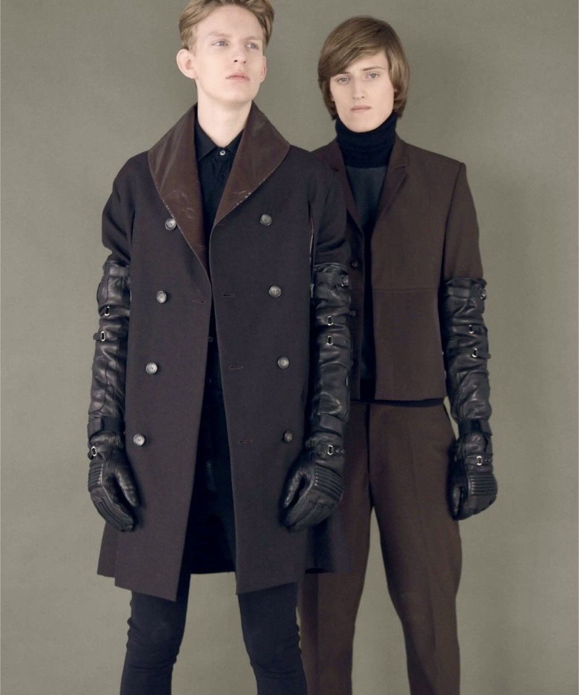 Raf Simons A/W 2007 Long Leather Biker Gloves Size ONE SIZE - 13 Thumbnail