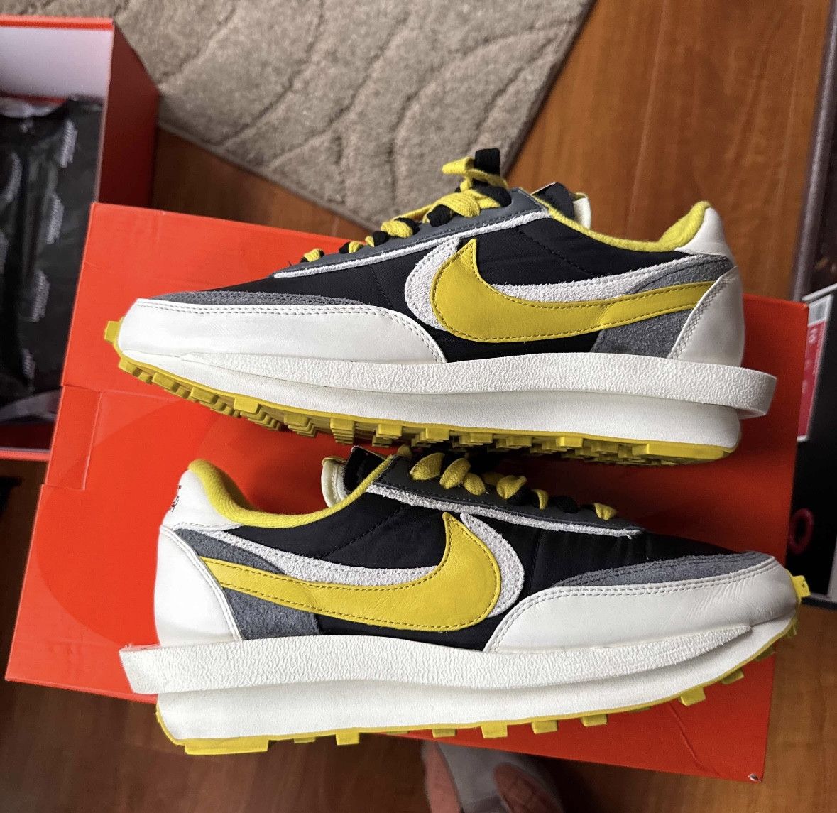 Nike Nike Ld Waffle Sacai Undercover - Black Bright Citron Size US 10 / EU 43 - 1 Thumbnail