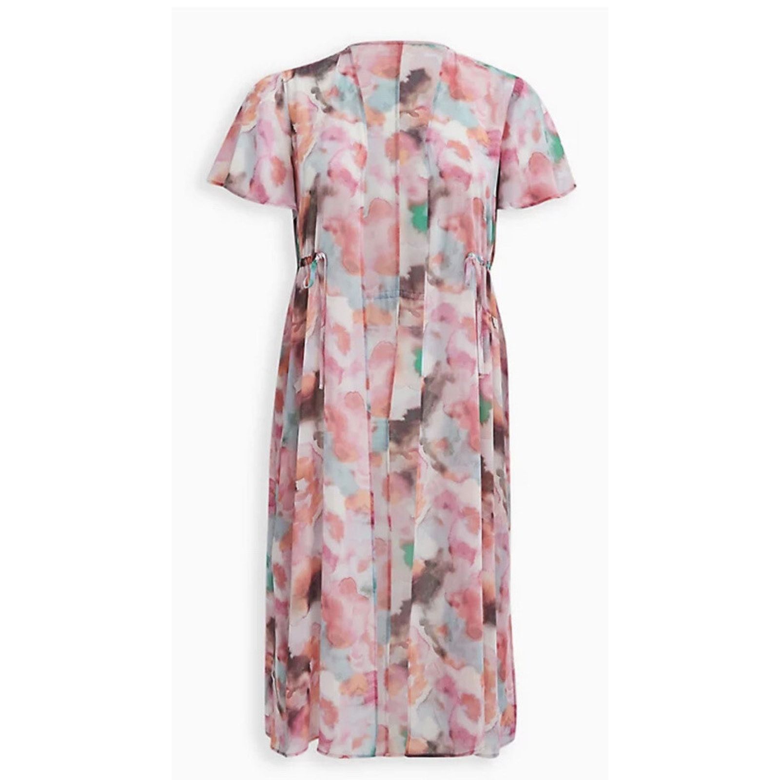 Torrid TORRID 1X MULTI WATERCOLOR TIE-FRONT DUSTER KIMONO Size XL / US 12-14 / IT 48-50 - 4 Thumbnail