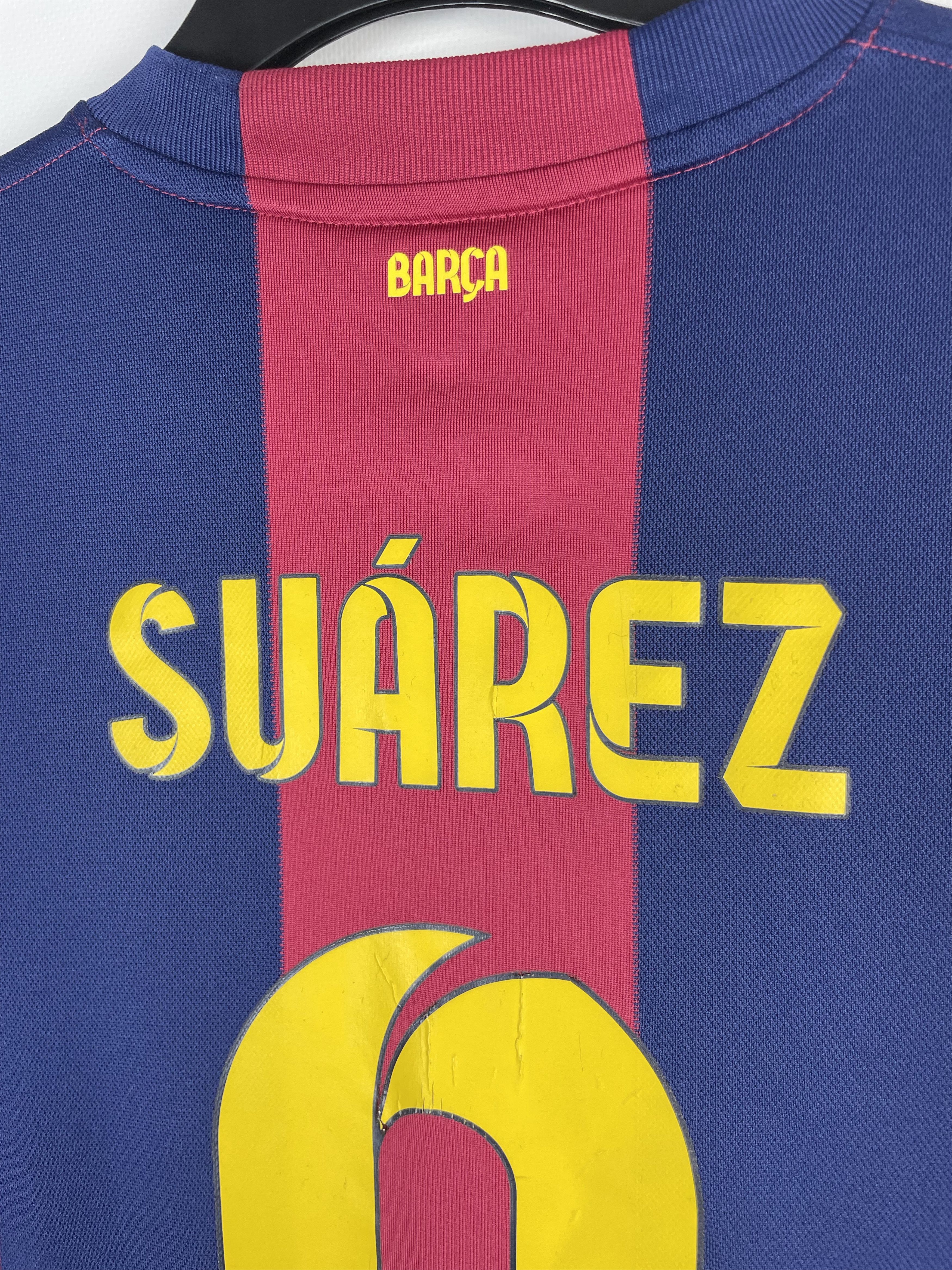 Nike BARCELONA 2014 HOME SUAREZ FOOTBALL SHIRT SOCCER JERSEY Size US M / EU 48-50 / 2 - 12 Thumbnail