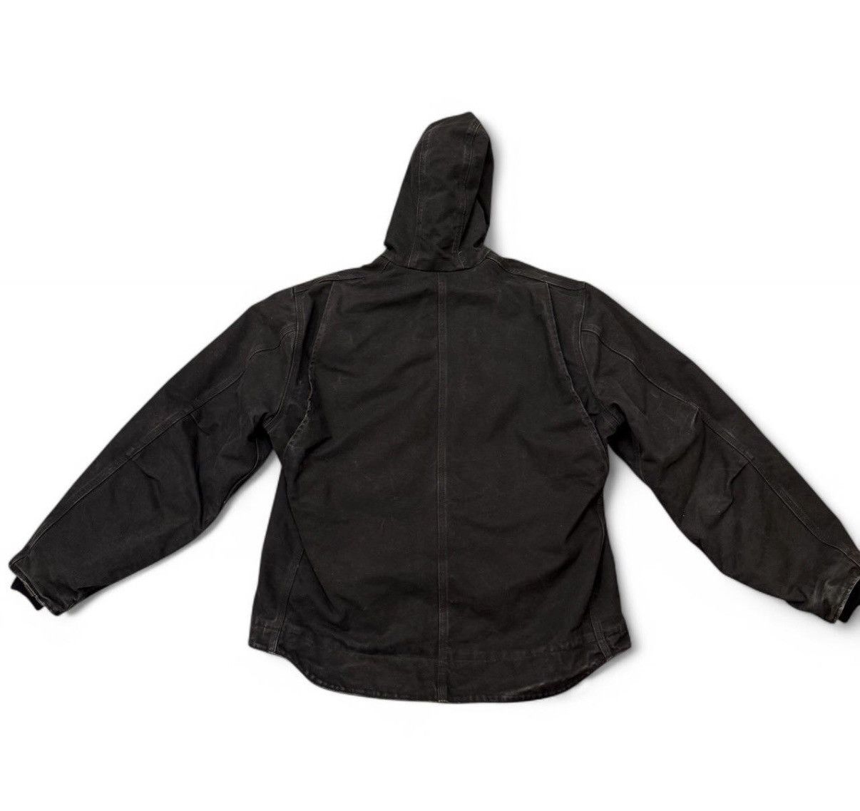 Vintage J141 blk Carhartt Hooded Detroit Sherpa Lined Jacket