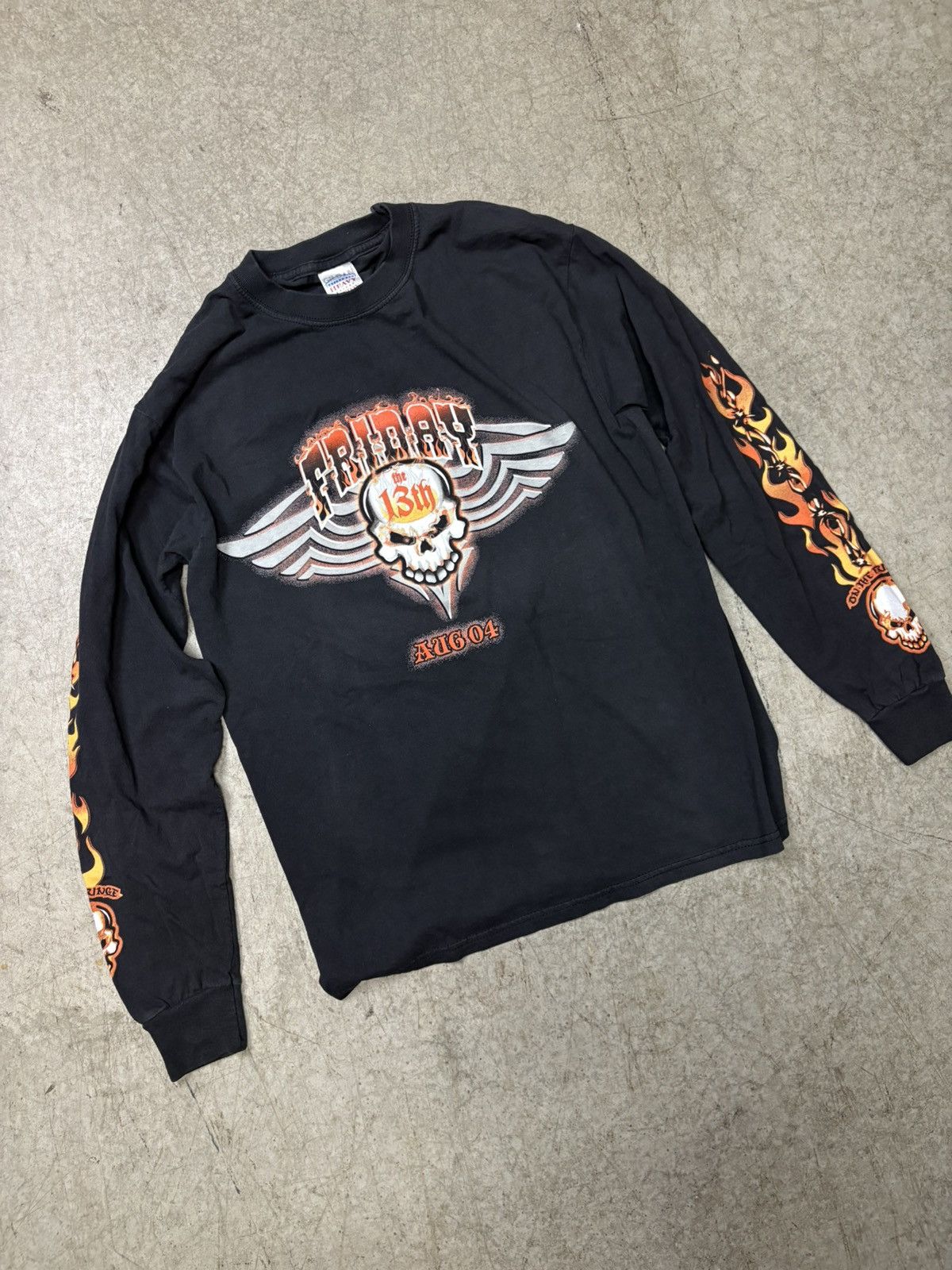 Harley Davidson Vintage flamed biker long sleeve shirt Size US M / EU 48-50 / 2 - 1 Thumbnail