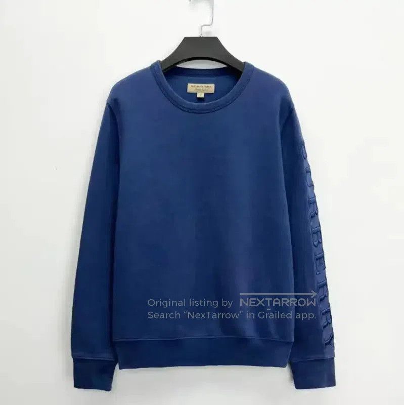 Burberry Burberry Blue Cotton Blend Embroidered Sweatshirt. Size XS / US 0-2 / IT 36-38 - 1 Thumbnail
