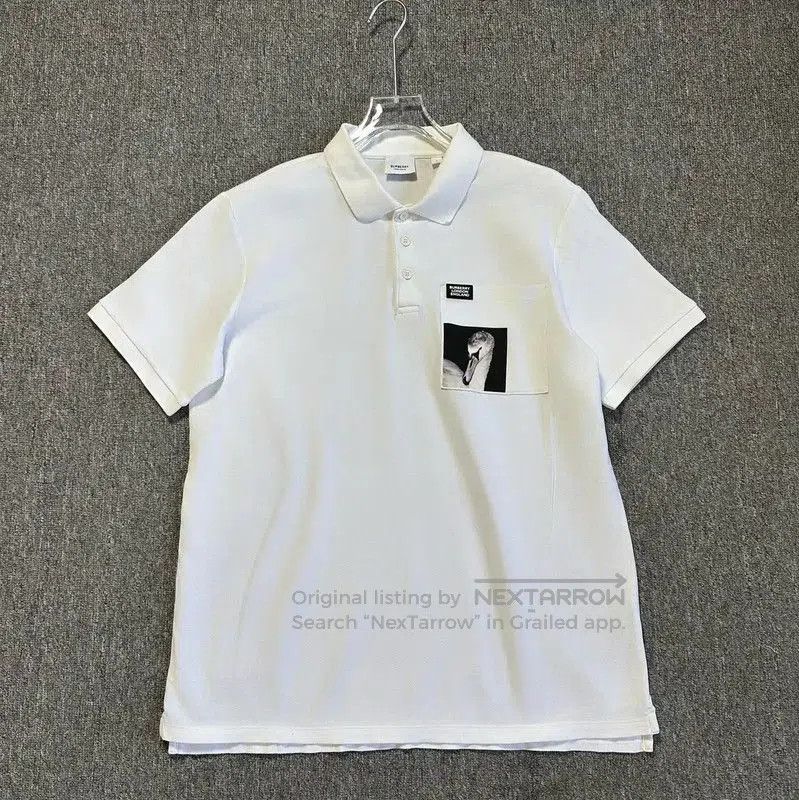 Burberry Burberry Men's White Short Sleeve Polo Shirt. Size US L / EU 52-54 / 3 - 1 Thumbnail