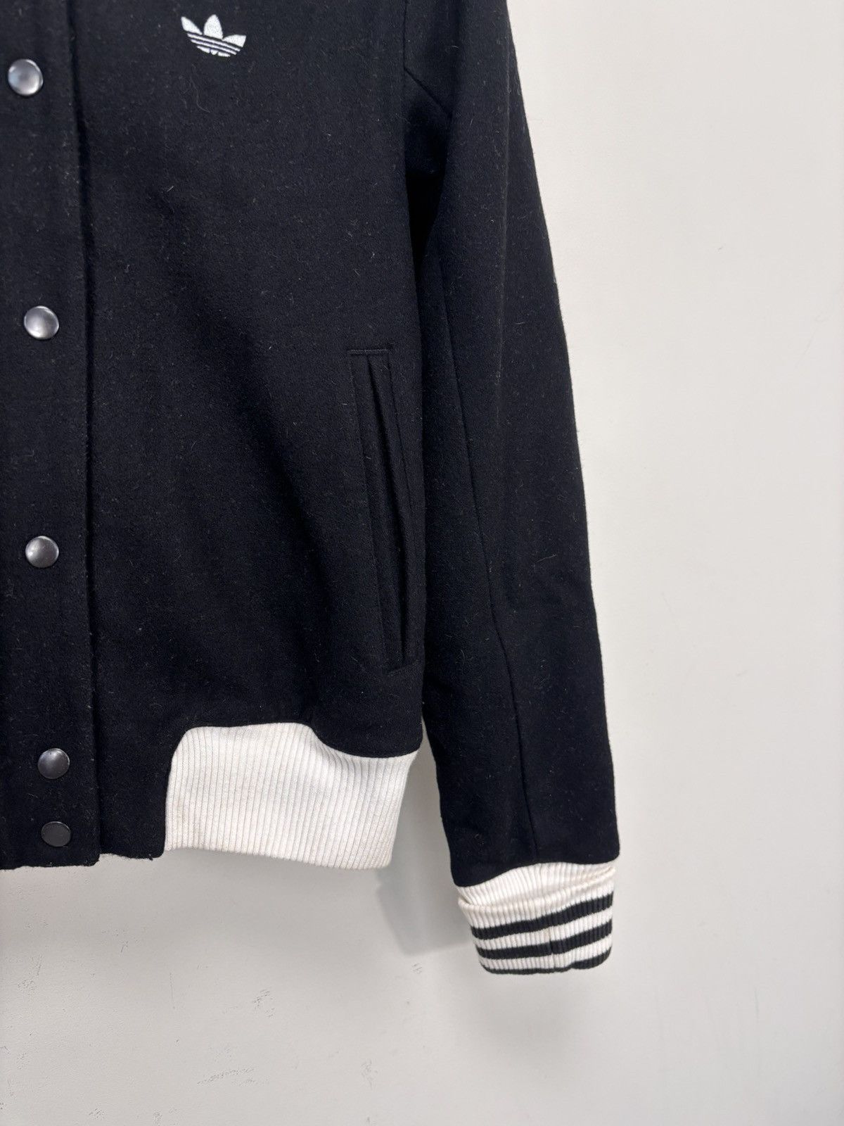 Adidas Adidas X Fafi 2009 Women’s Y2K Black Wool Varsity Jacket Size XS / US 0-2 / IT 36-38 - 6 Thumbnail