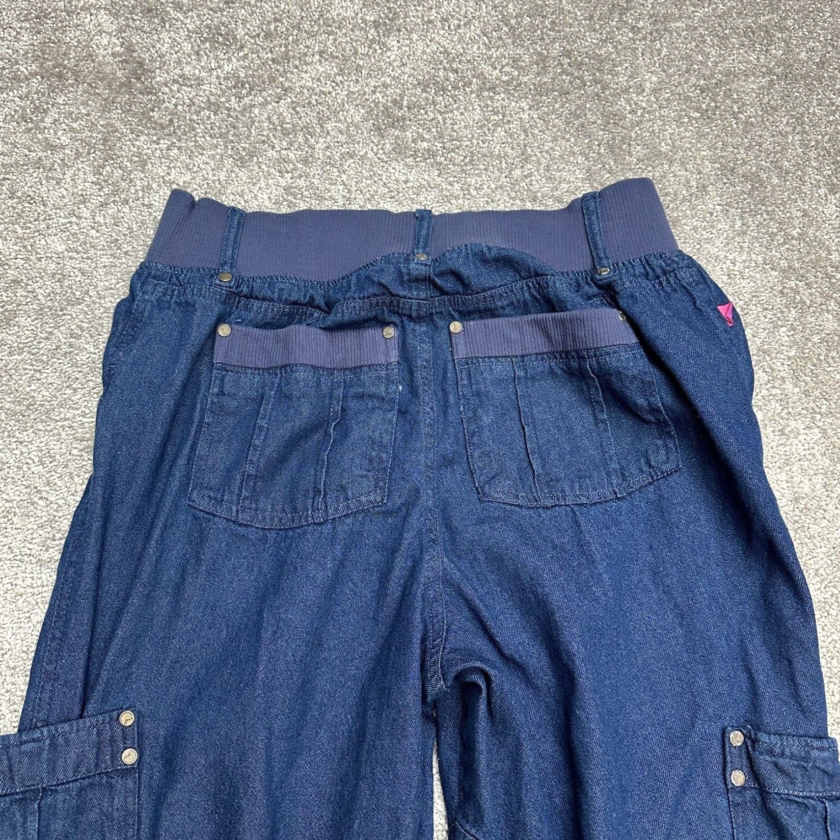 Vintage Woman Within Jeans Womens 12T Cargo Denim Straight Modern Fit Casual Blue 33x33 Size 34" / US 12 / IT 48 - 4 Thumbnail