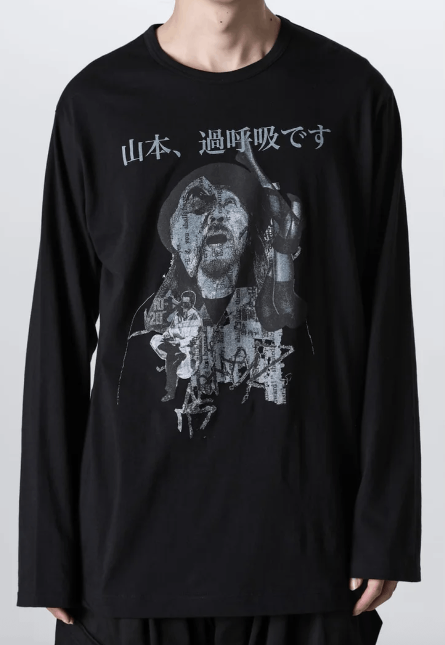 YOHJI YAMAMOTO Black Print Long Sleeve T-Shirt