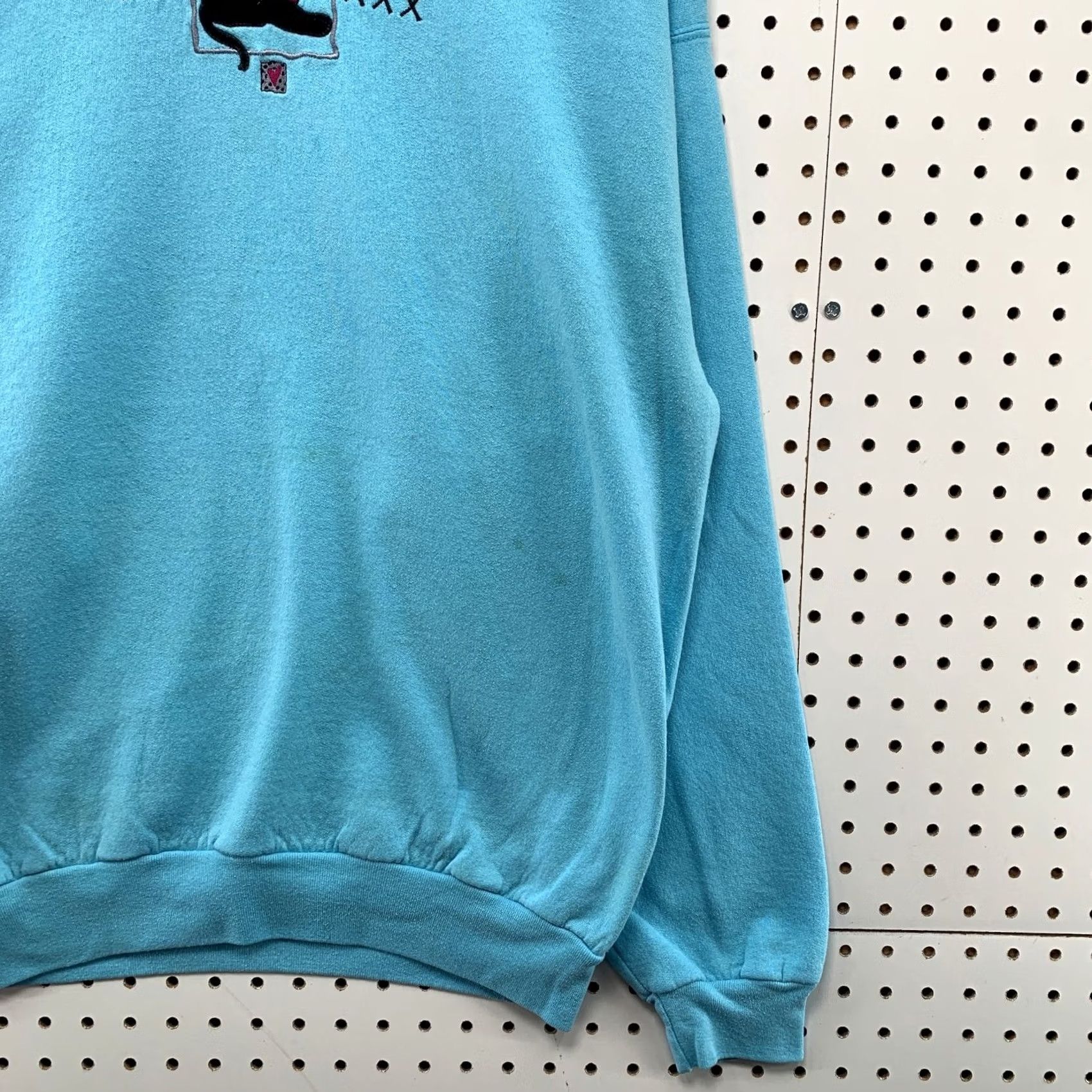 Vintage VINTAGE Top Stitch Cat Sweatshirt Women L Blue Morning Sun Embroidered Kitty 90s Cat Size L / US 10 / IT 46 - 7 Thumbnail