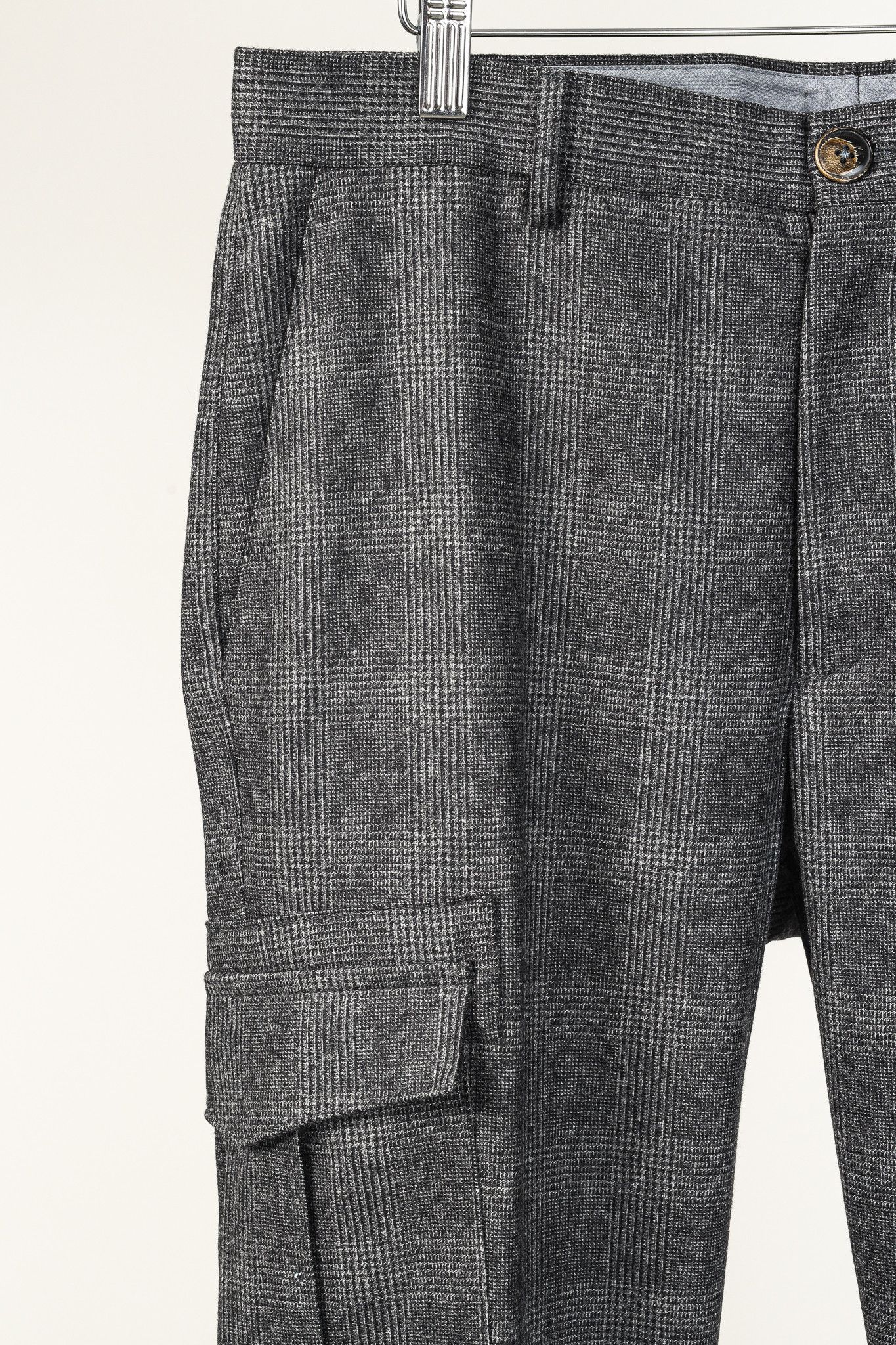 Eleventy Eleventy Wool-Cashmere Houndstooth Check Flannel Cargo Pant Size US 31 - 5 Thumbnail