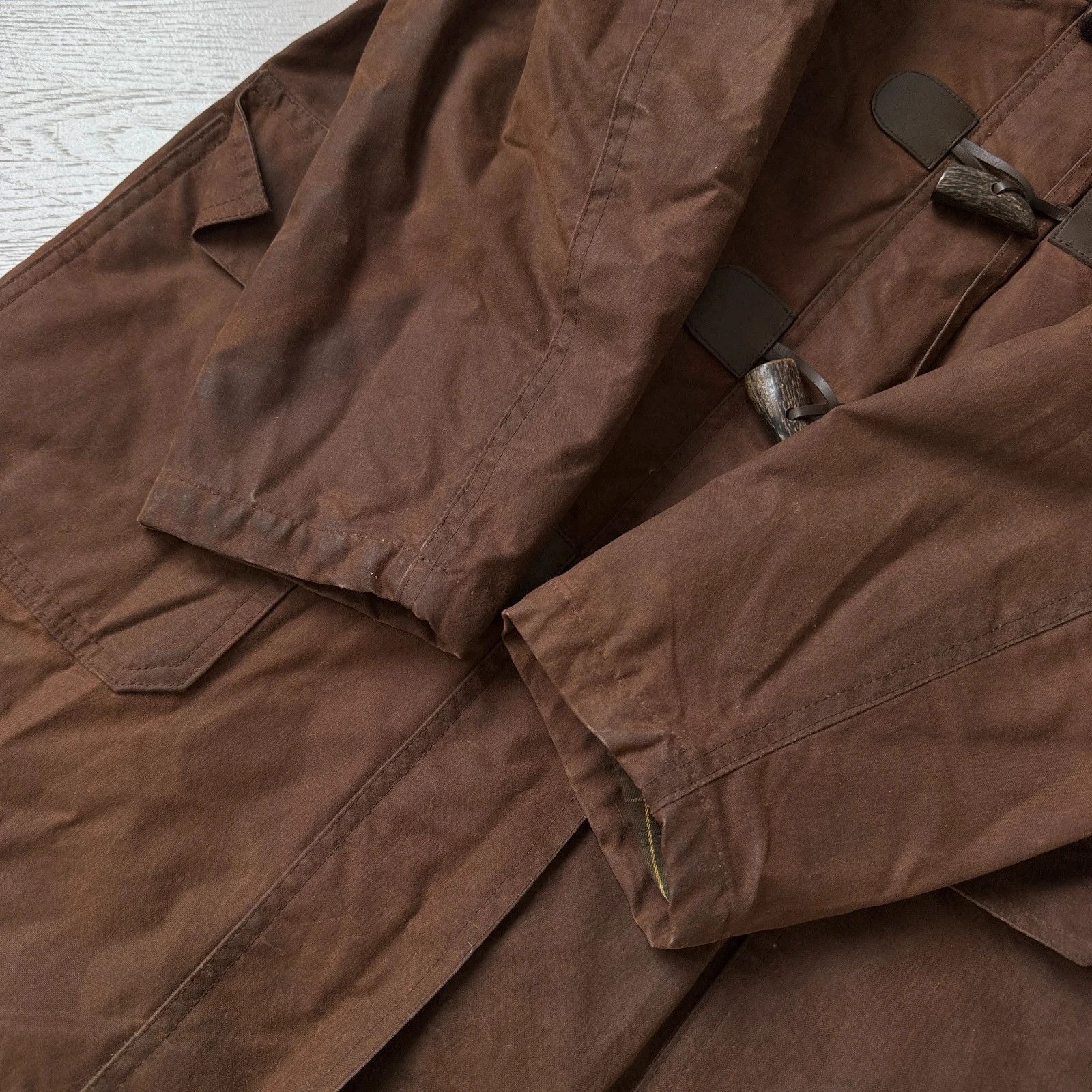 Vintage Vintage Traditional Waxed Cotton Duffle Coat British Style Size M / US 6-8 / IT 42-44 - 7 Thumbnail
