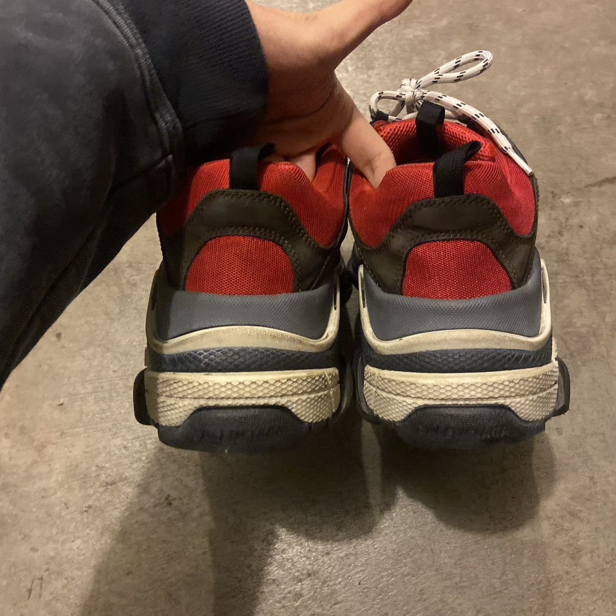 Balenciaga × Designer Balenci Triple S Red Distressed Size US 9 / EU 42 - 6 Thumbnail