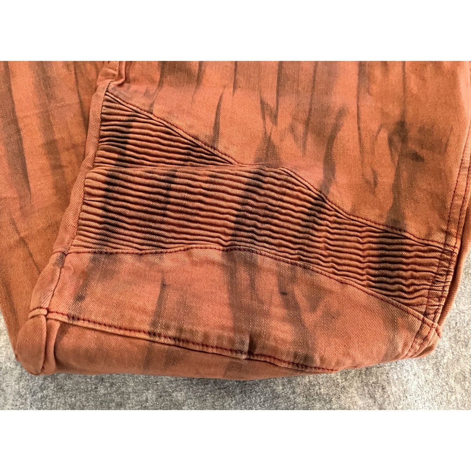Vintage Rock Revival Jeans Distressed Orange Denim Mens 42x32 NWT Moto Biker Cotton/Elastane Jeans Mens Size US 42 / EU 58 - 5 Thumbnail